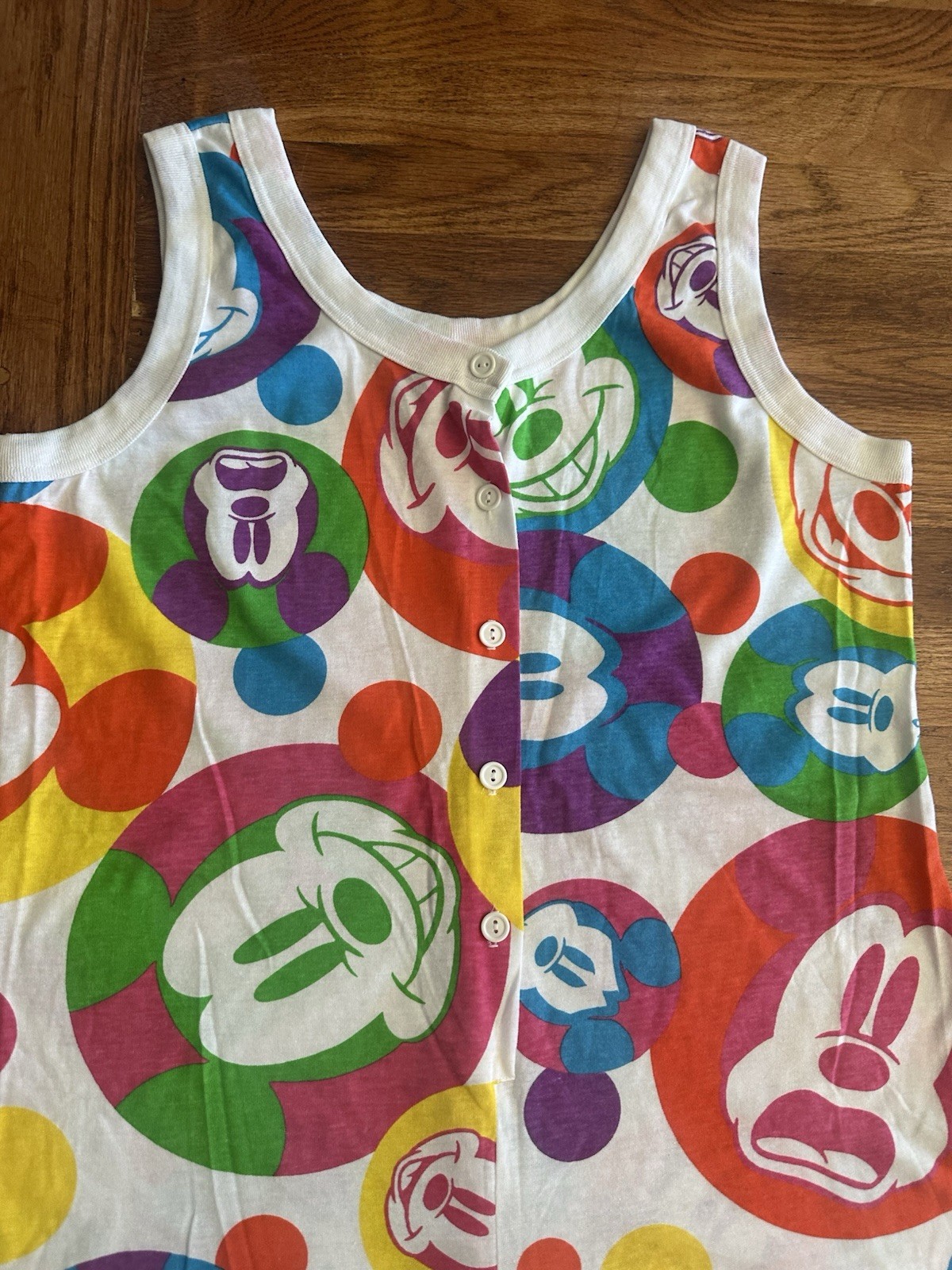 Vintage 80s Mickey Mouse Disney pop art shorts Romper Jumpsuit L