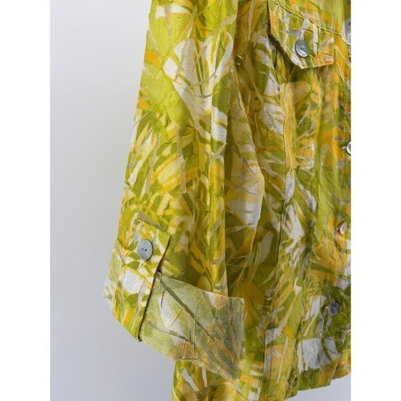 Ruby Rd Yellow, Mother of Pearl Button Down LS, Casual Dress, Women’s Sz 18