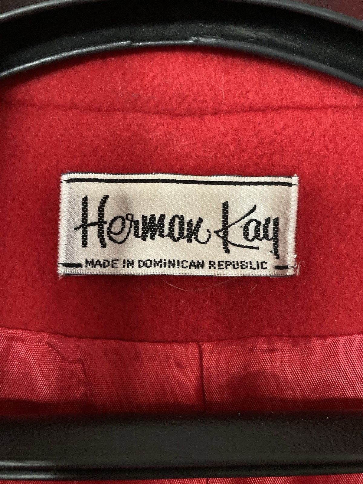Vintage Herman Kay Red Wool Blend Overcoat Women’s Size L/XL