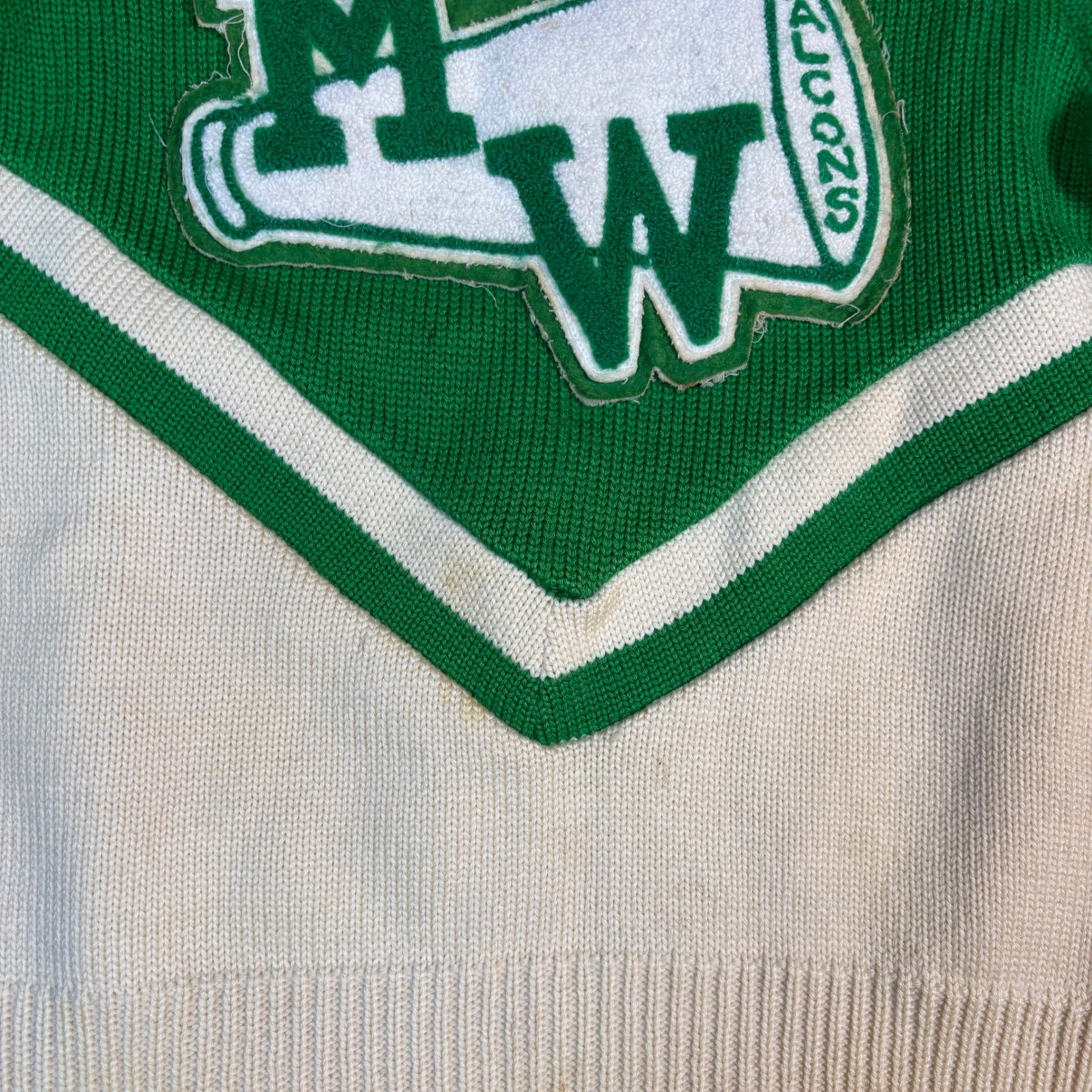 Women’s Vintage 60s 70s Logan Knitting Mills Wool Cheer Leader Knit Sweater M