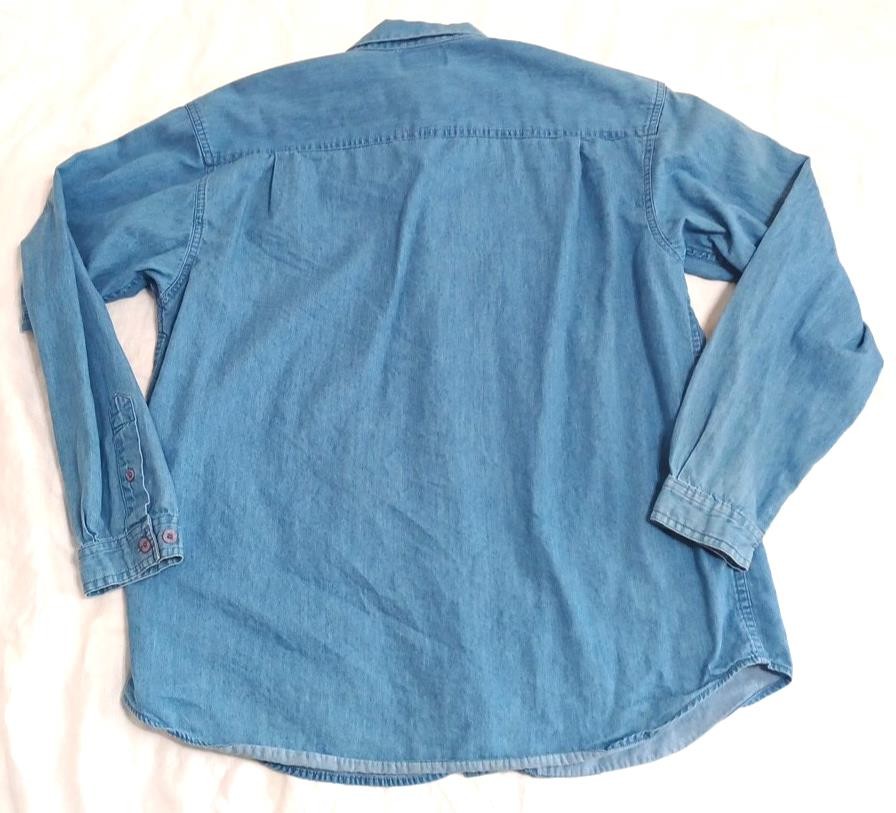 Northern Reflections VTG Denim Womens Shirt Sz M Mountain Snow Deer Cabin Winter