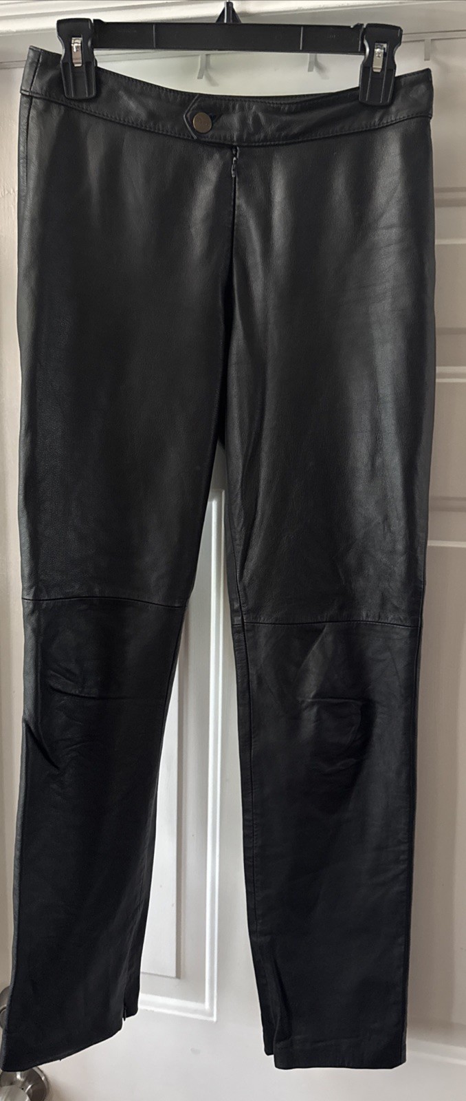 Vintage 80’s Diesel Black Leather ETICHETTA Pants No Pockets Size M