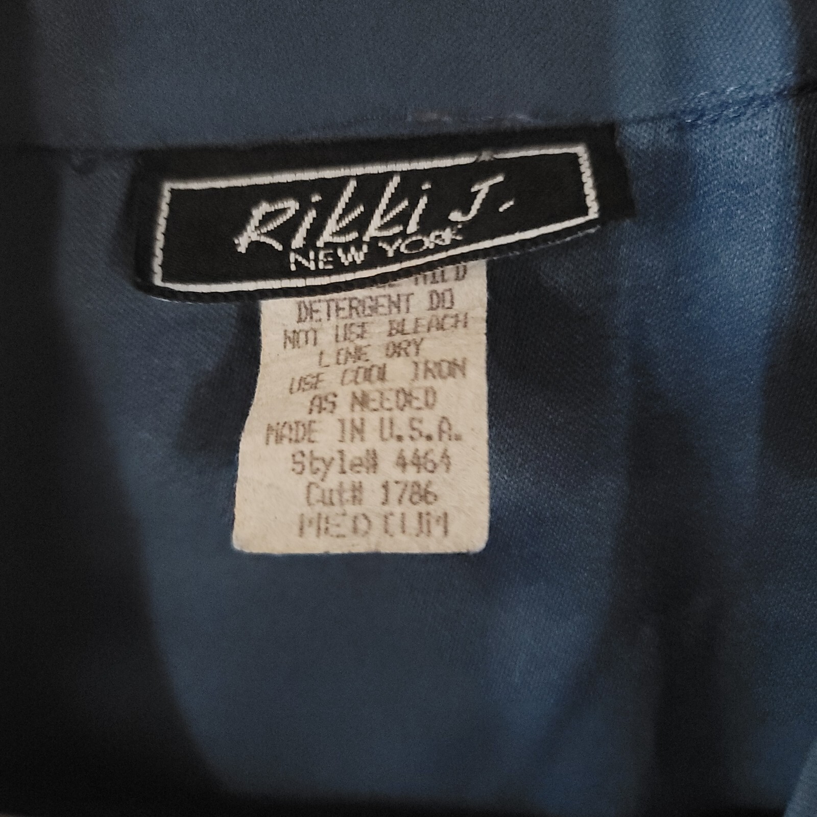 RIKKI J. NEW YORK Vintage Womens Skirt Suit blue On Blue Floral Office Classy