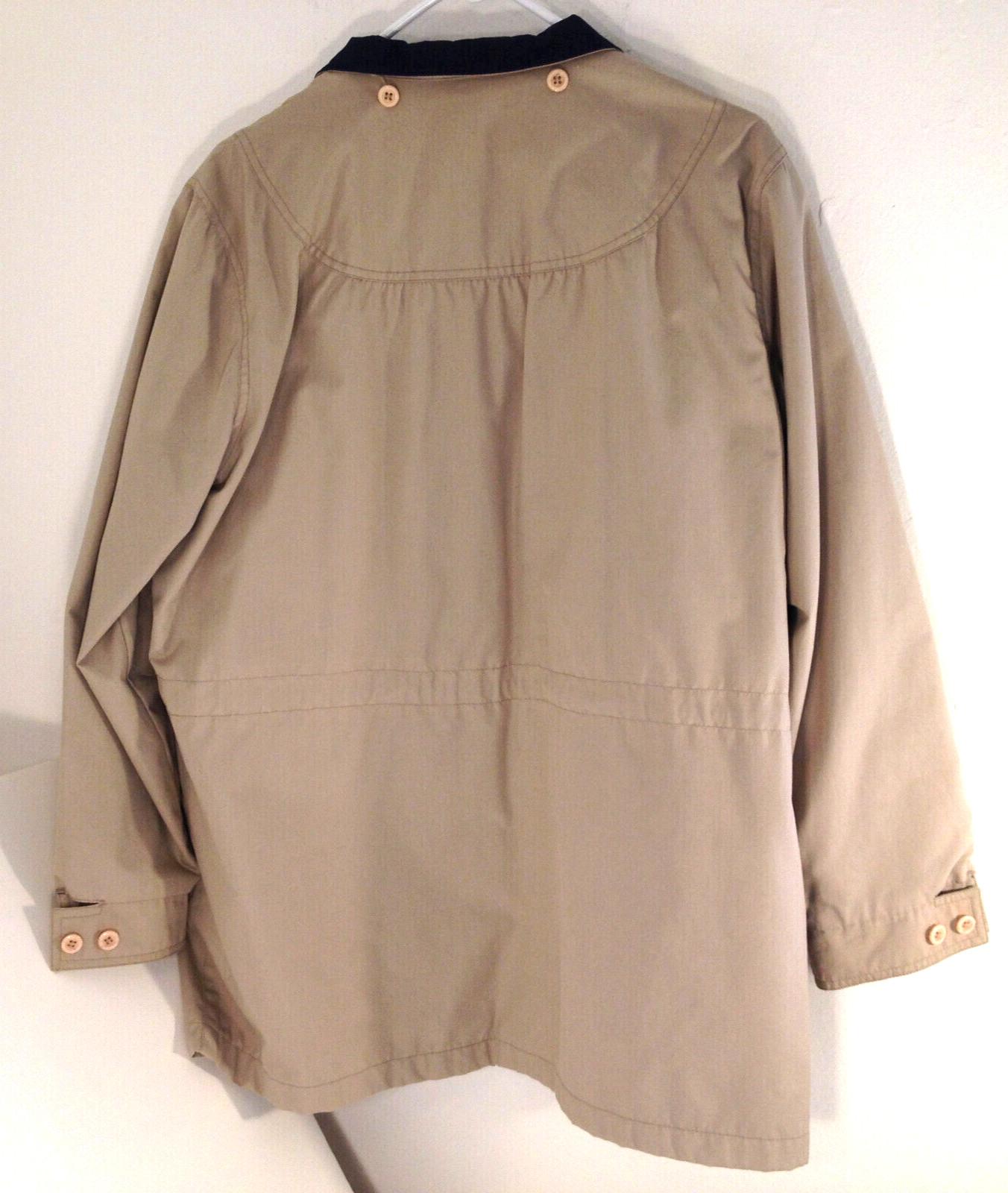 Vintage Womens London Fog Tan Jacket Coat Removable Lining Water Resistant Sz 16