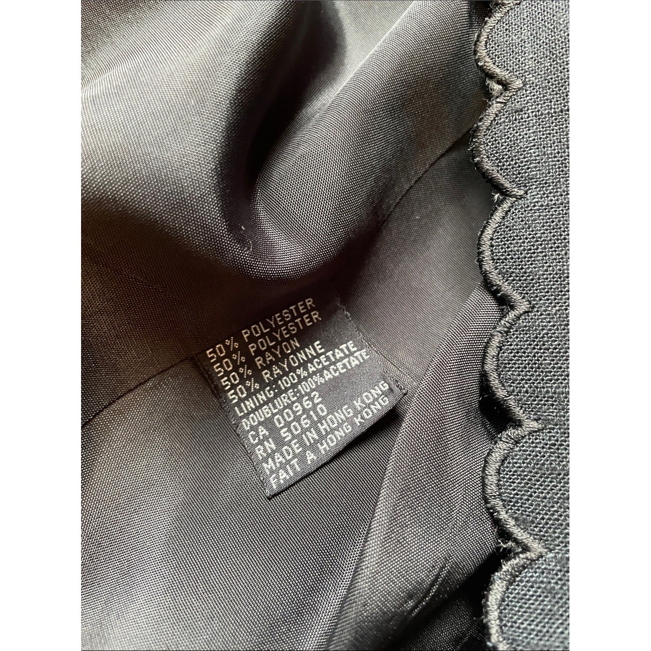 Vintage Sasson Blue Sleeveless Silky Polka Dot 2 Piece Dress & Black Blazer Sz M