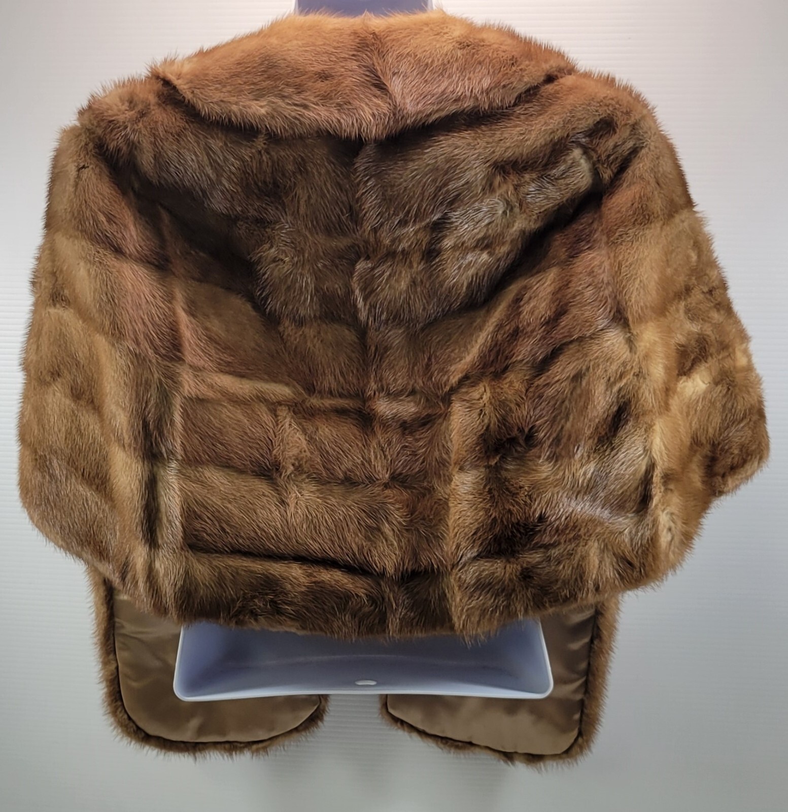 N) Vintage Mob Wife Era Women Over the Shoulder Collar Fur Stole Shawl Vest