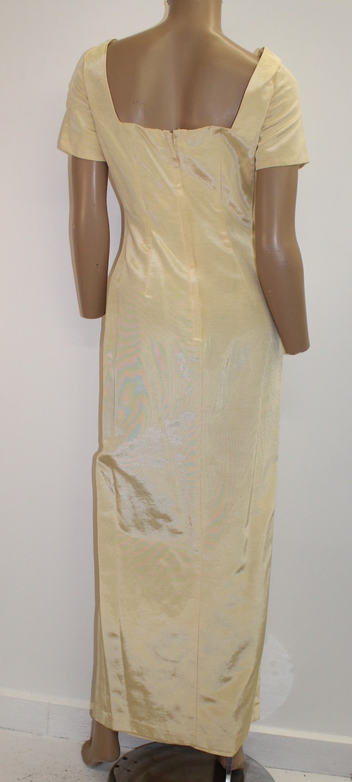 Unbranded Vintage 90’s Yellow SS Formal Sheath Fit Gown Dress Size 8
