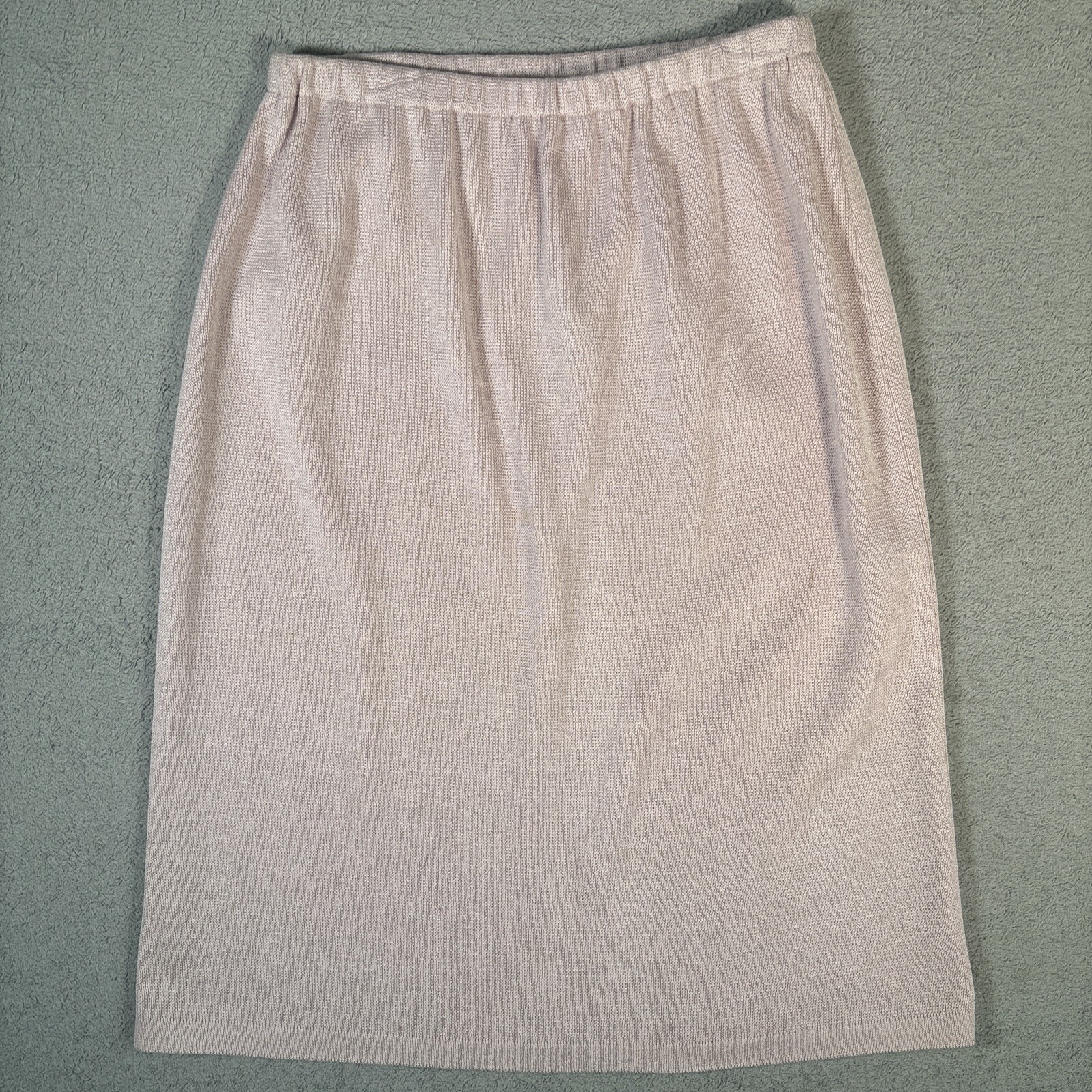 Vintage Philippe Marques Petites Pink Knit Pencil Skirt Elastic Waist