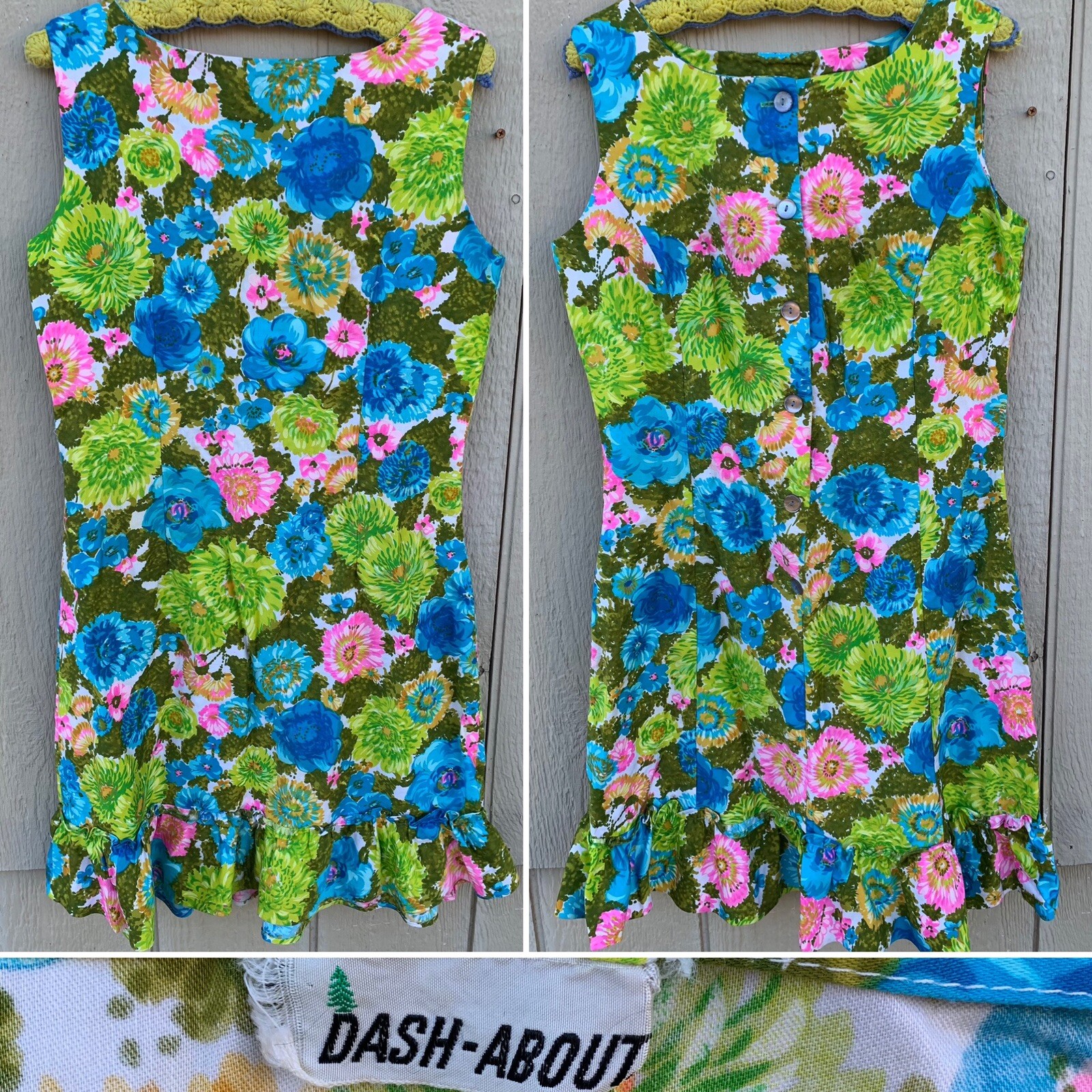 Vintage Dash About dress colorful floral sleeveless