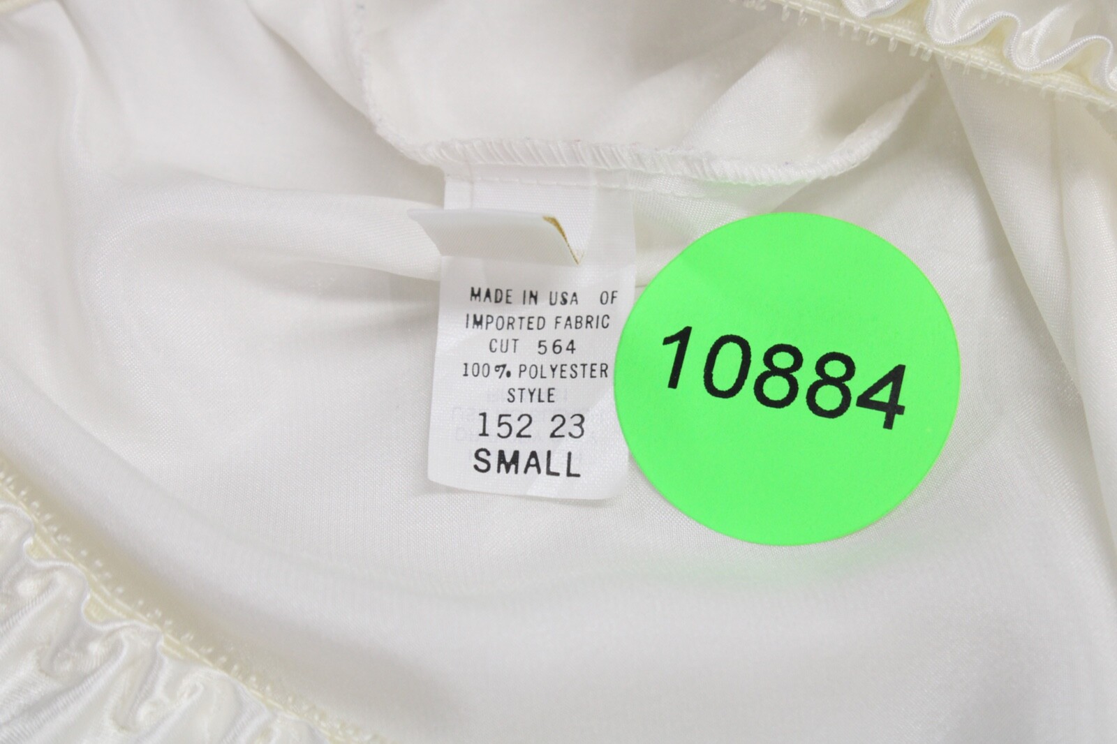 Vintage Farr West Half Slip sz S White Glossy Shiny soft Satin USA EUC