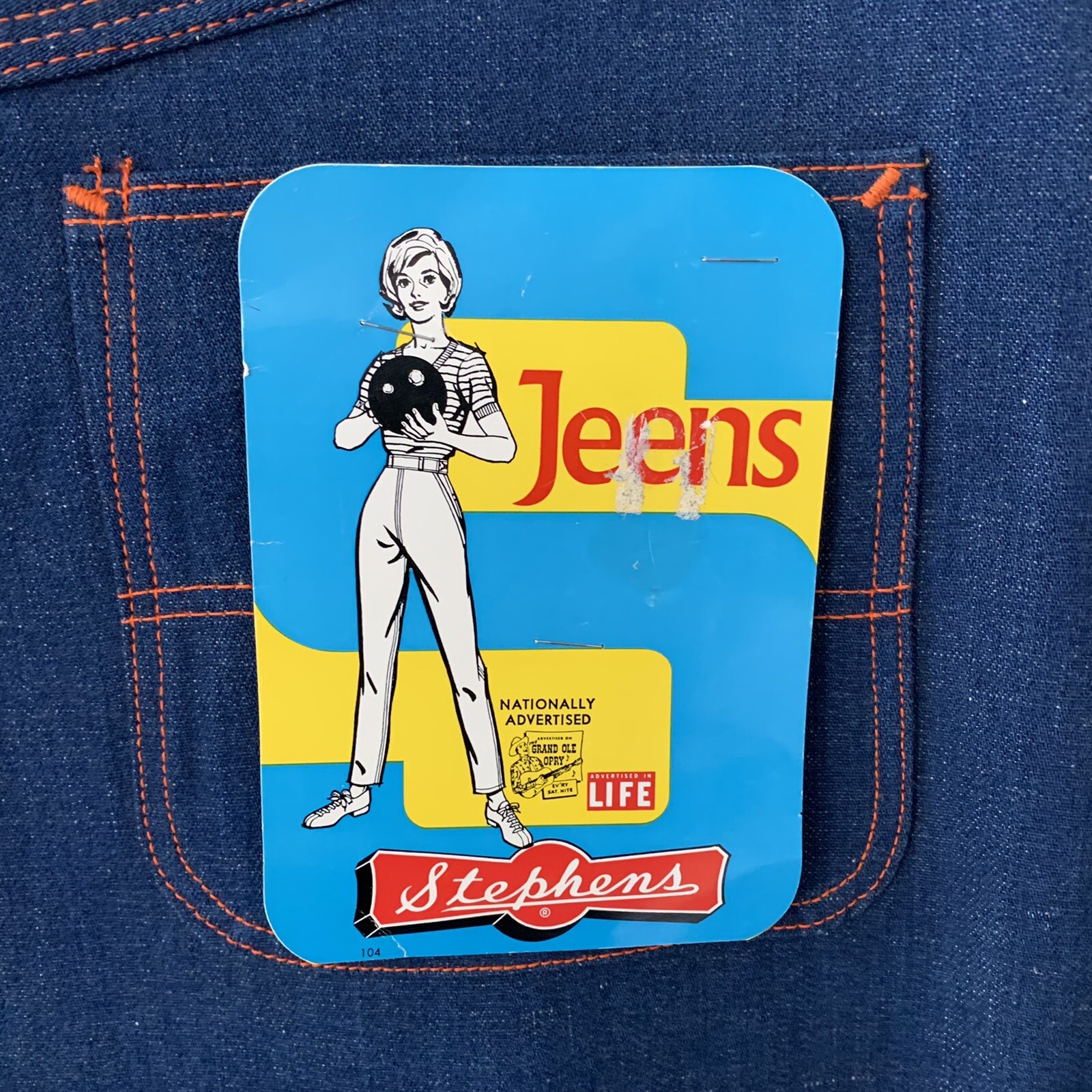 Vintage 1950’s Stephens Sanforized NWT Side Zip High Waist Denim Shorts SZ.XXL