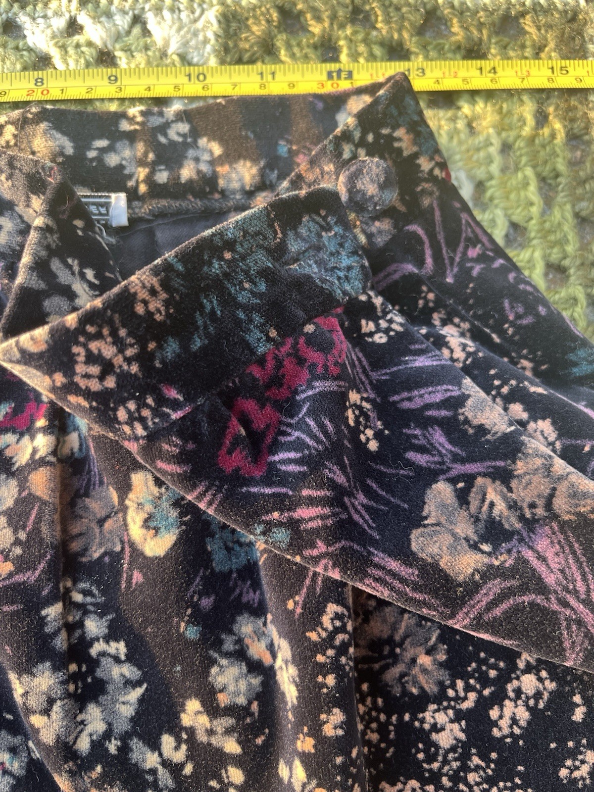 Vintage 1990s Jo Hardin Velvet Skirt Vest Set Size 10