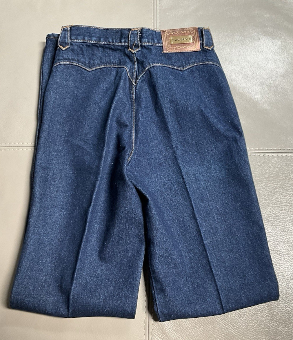 VTG Lawman Women’s Western High Rise Cotton Blue Denim Jeans Size 11 NWT’S