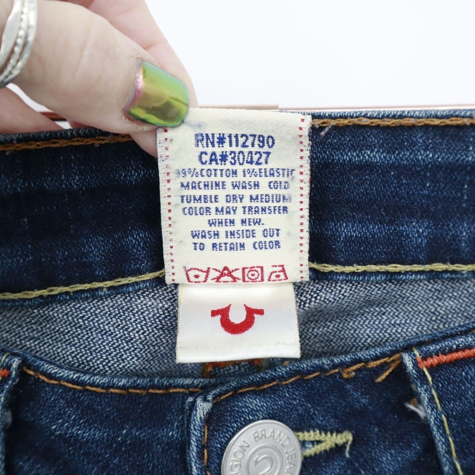 True Religion Johnny Jeans Womens 29 Blue Y2K Cowgirl Western Rodeo Vintage