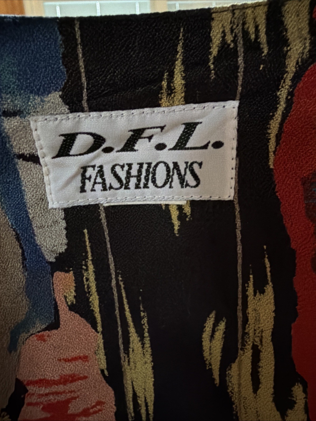 vintage 1980s or 1990s lightweight, open-front jacket D.F.L.