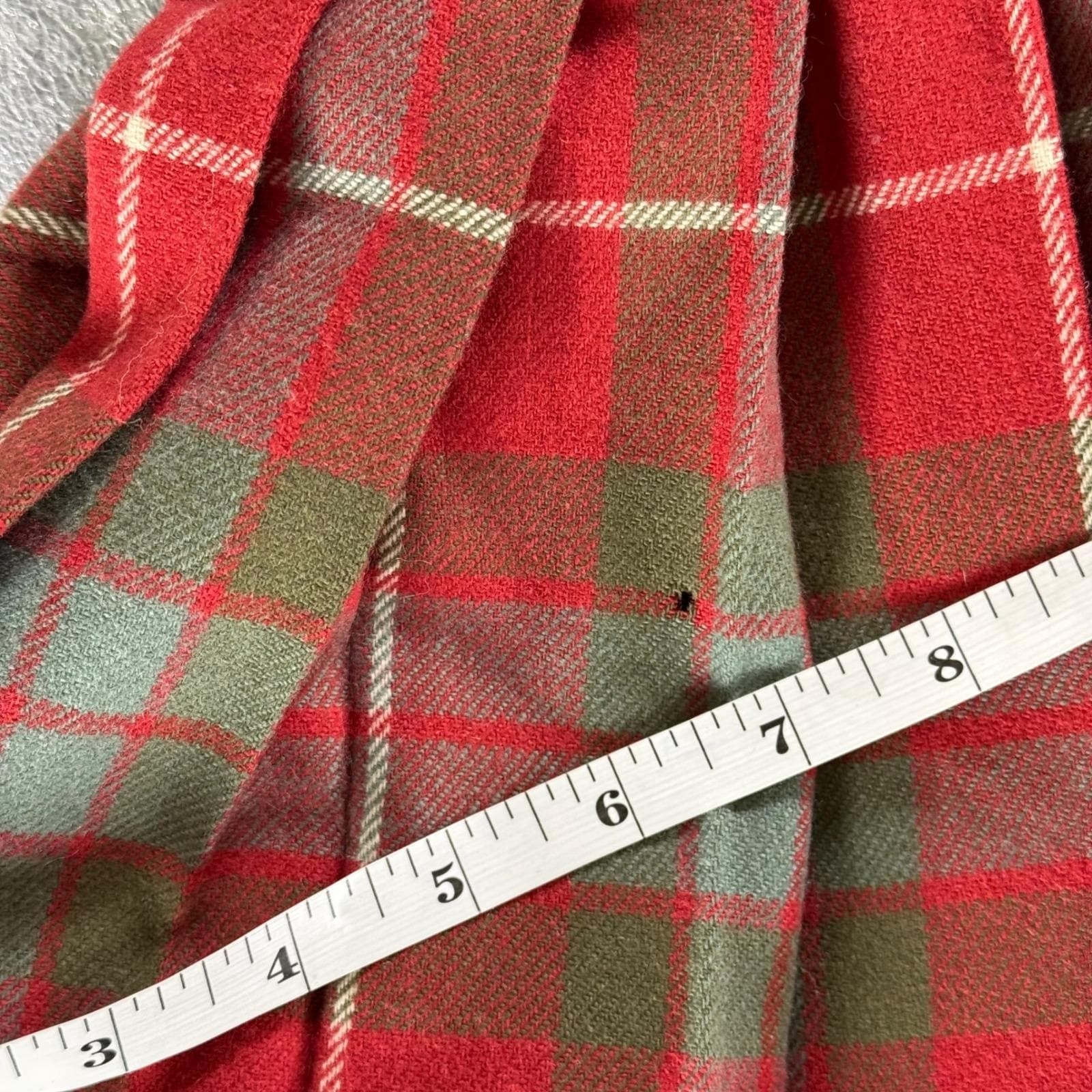 Vintage Rally Klad Scotland Wool Tartan Kilt Skirt Women’s 8 Red Green