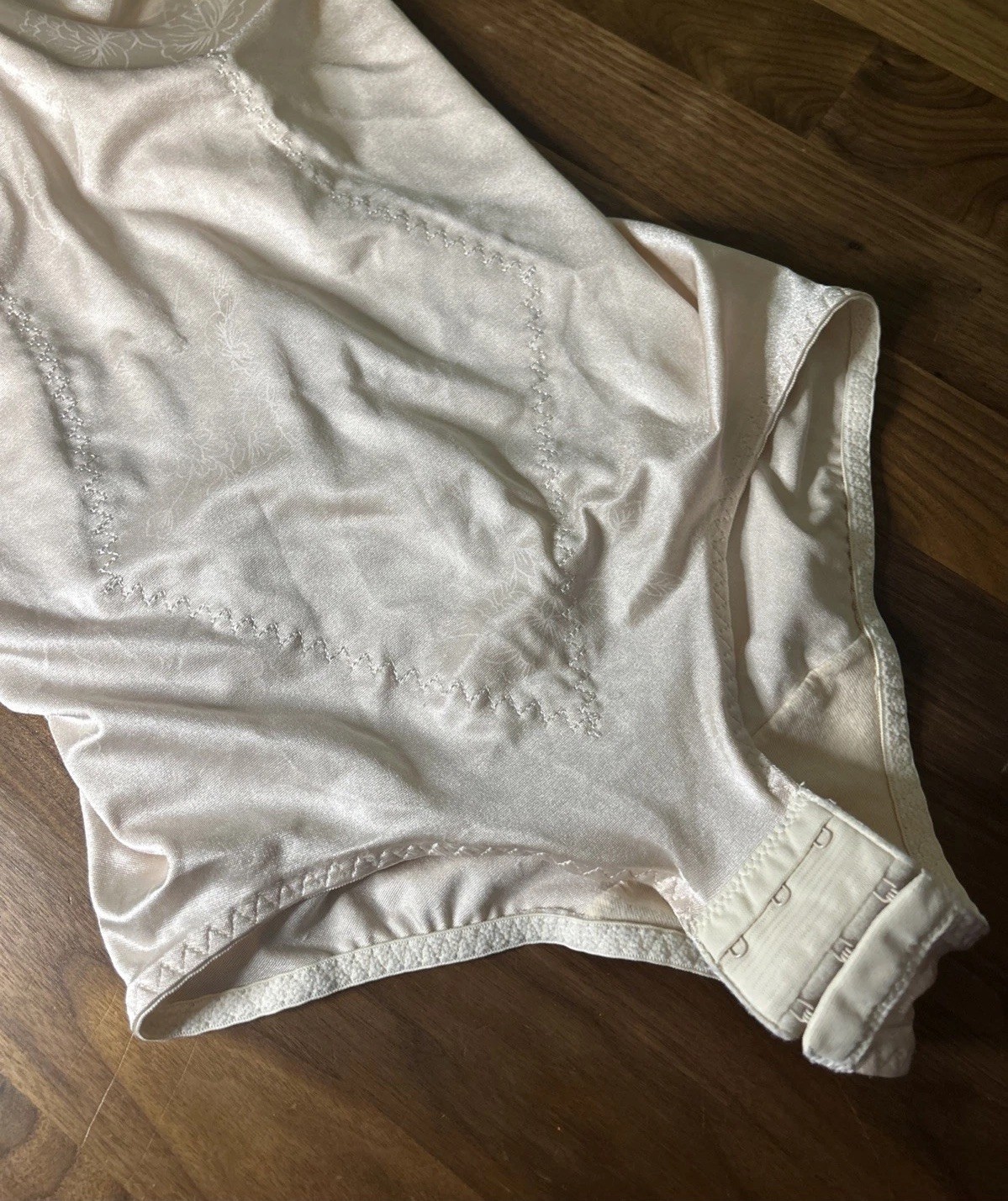 Vtg All in One Girdle Second Skin Shaper Bodysuit 36B Flexees Shiny Bodysuit