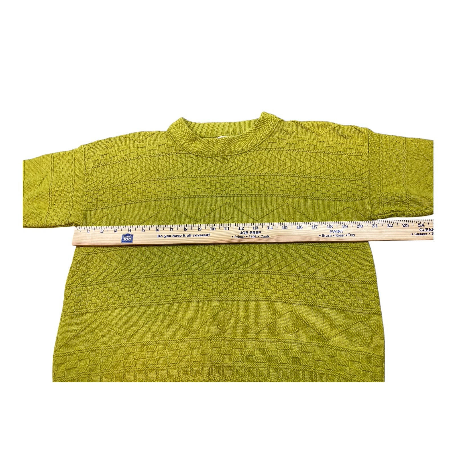VTG 90s Spunky Sweater Womens Size MED Green Short Sleeve Knitted 100% Cotton