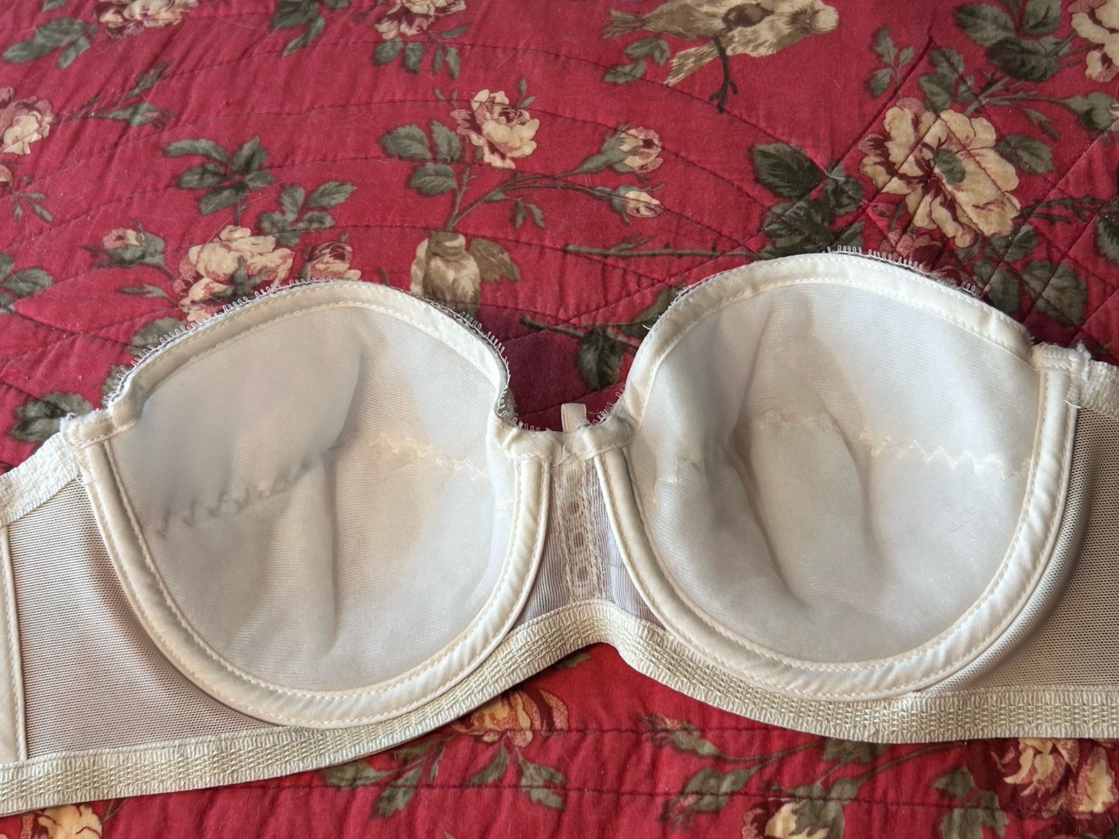 Vintage Exquisite Form Bra 32B White Strapless Underwire Style 3240 ~ Padded