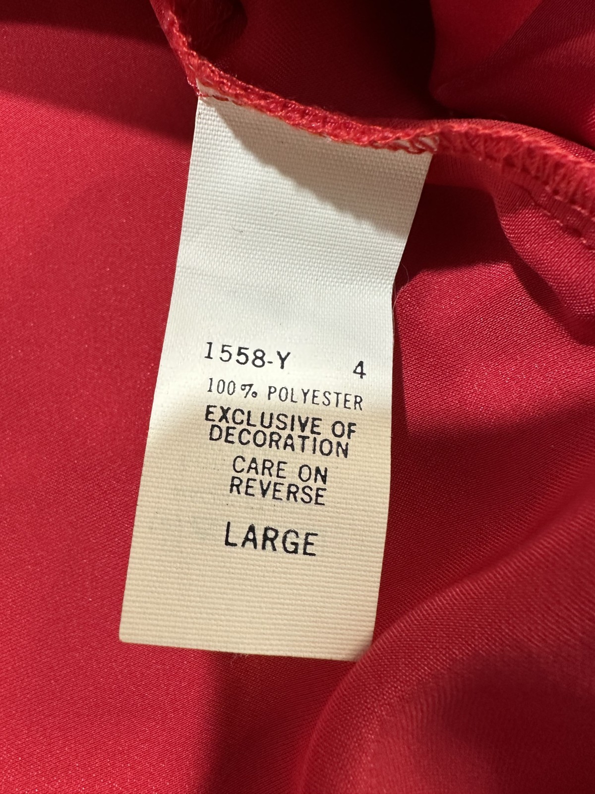 Sedu Lingerie Women’s Size Large Red Vintage Top Lace Sleeve Tie Off Rose EUC