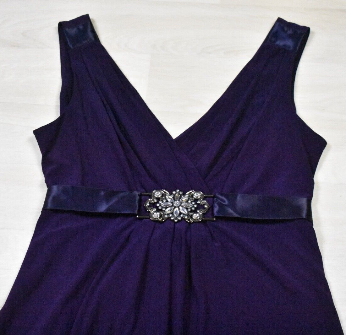 Y2K Scarlett Nite Cocktail Party Formal Dress Size 12 Purple VTG 90s 2000s