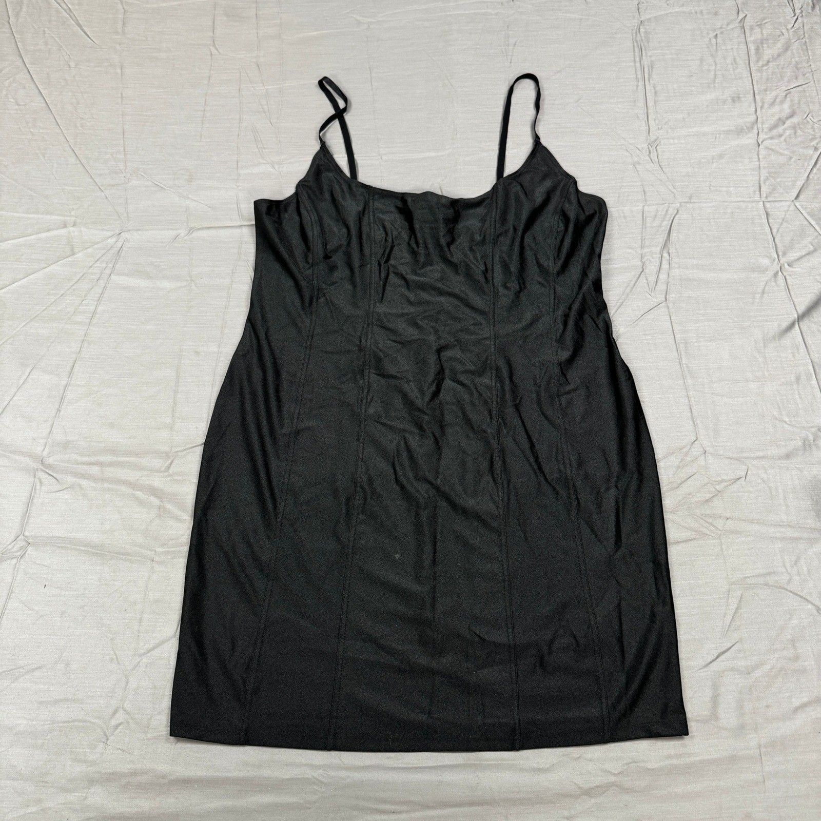 Forever 21+ Womens Plus 3X Black Bodycon Mini Dress Adjustable Straps Sleeveless