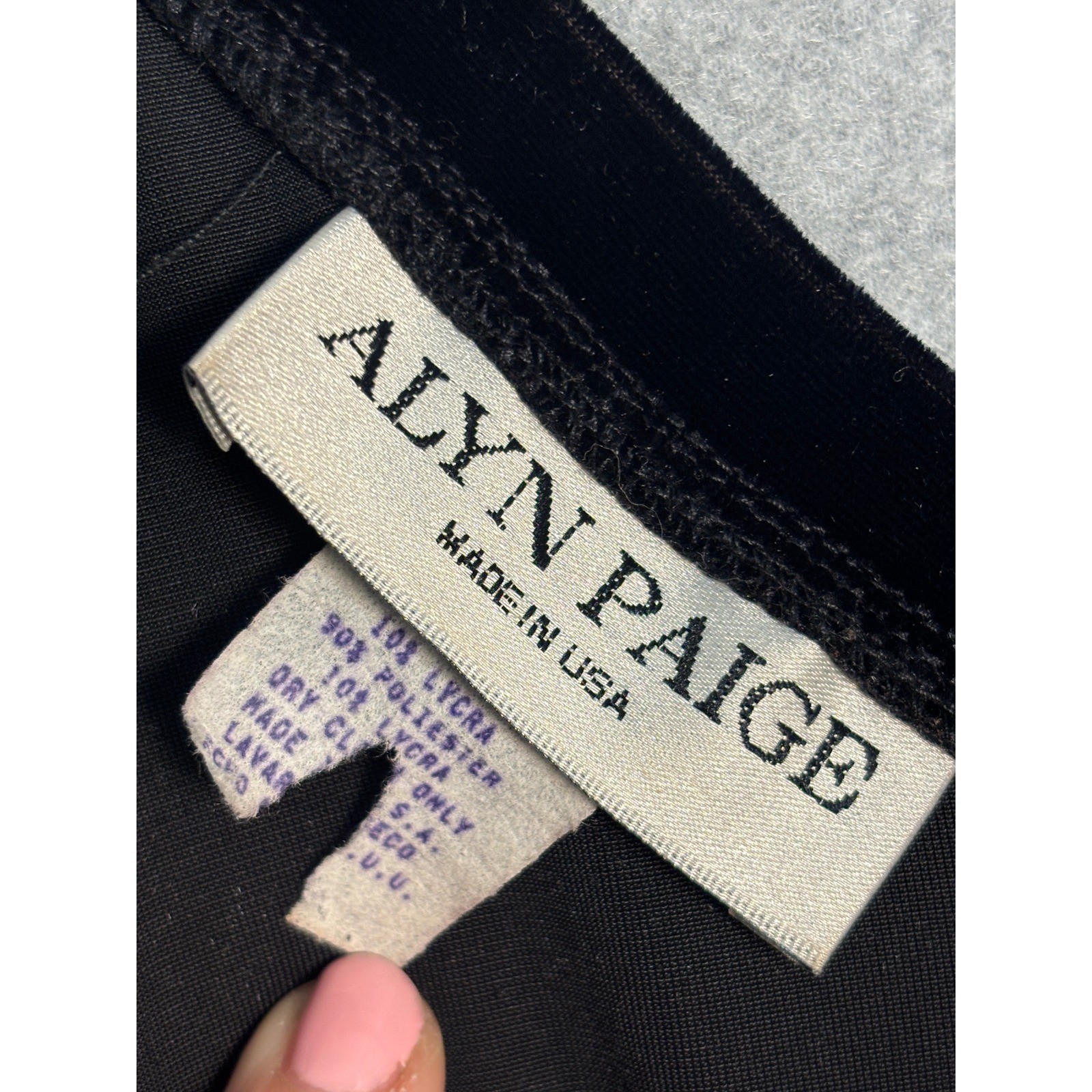 Vintage Alyn Paige Black Velvet Maxi Dress Sleeveless 90s Minimalist Goth S/M