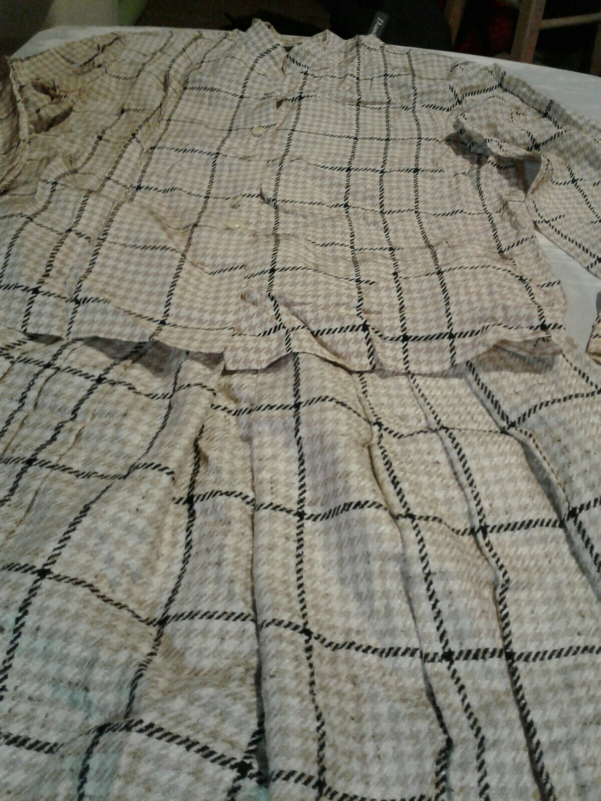 Vintage Carlisle Silk Shirt Size 6 And Skirt Size 10 (cb44)