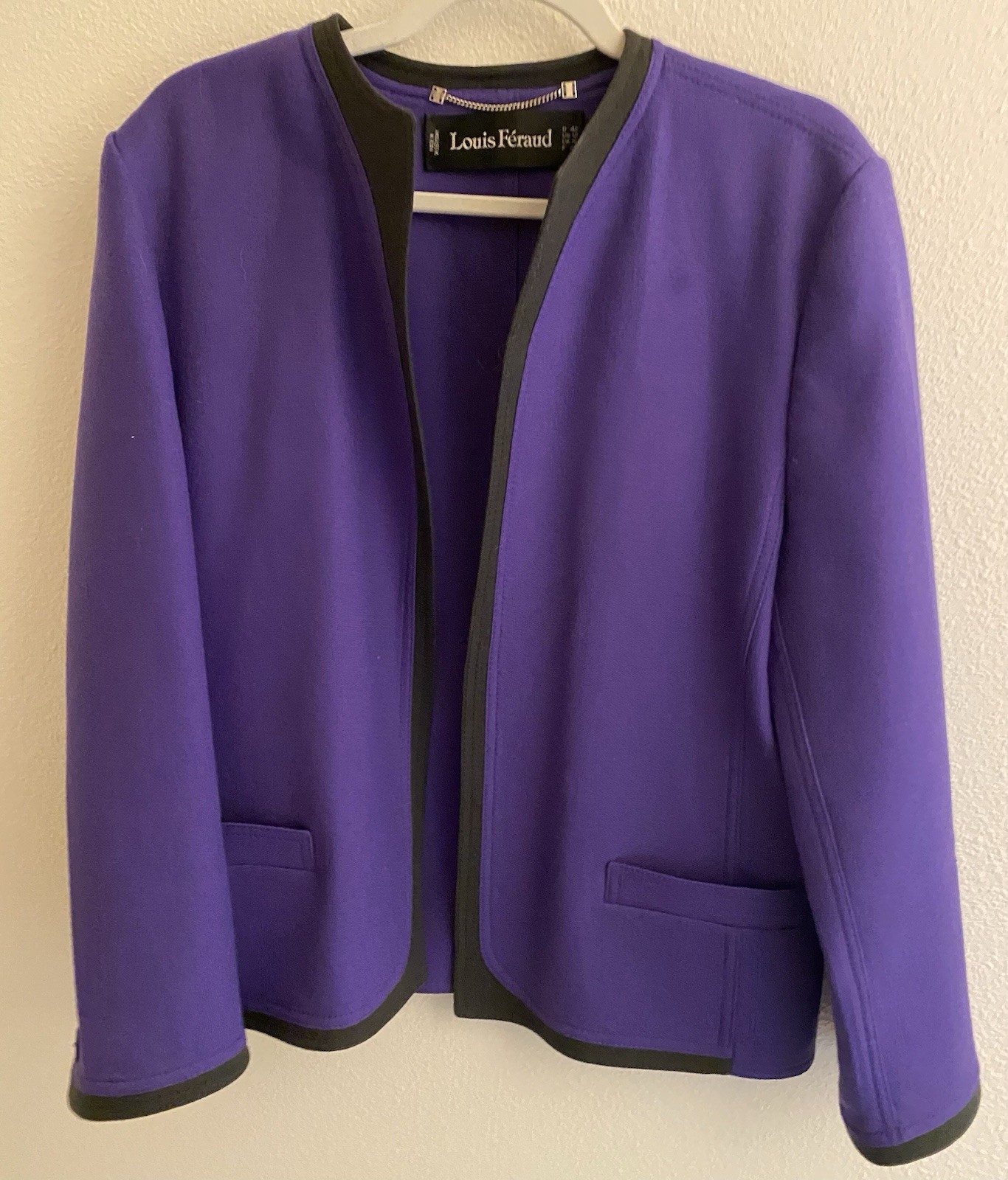 LOUIS FERAUD VINTAGE BLAZER IN Purple ANGORA WOOL CASHGORA BLEND West GERMANY