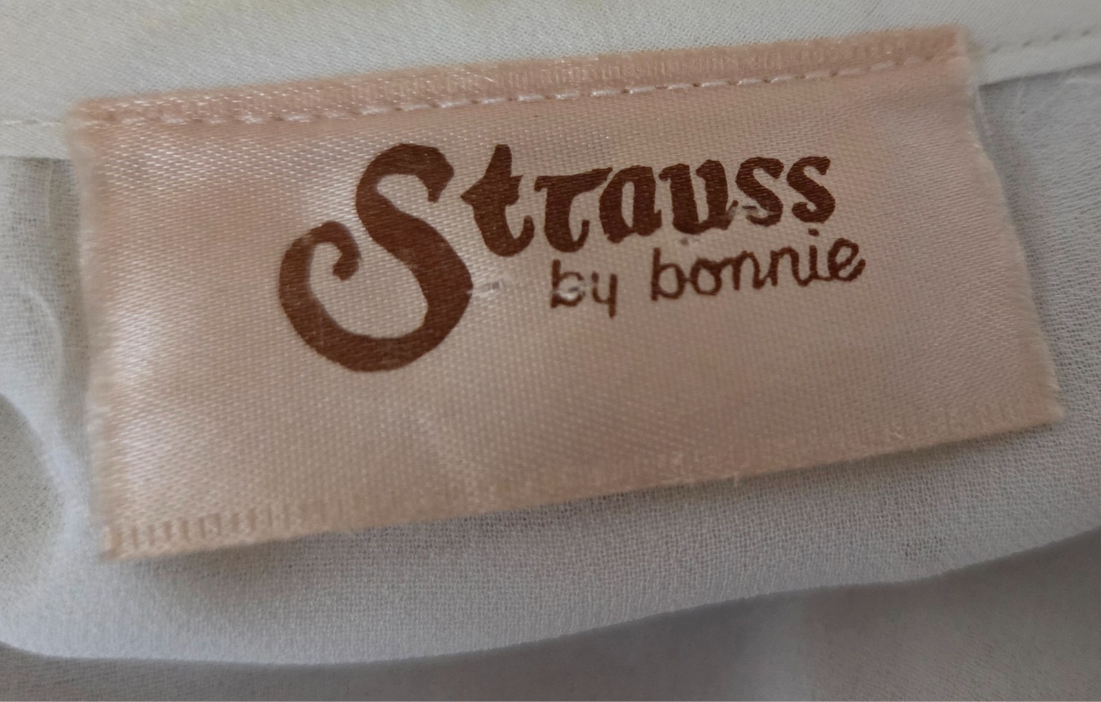 Vintage Bonnie Strauss Sheer Off White Peal Embellished Dress