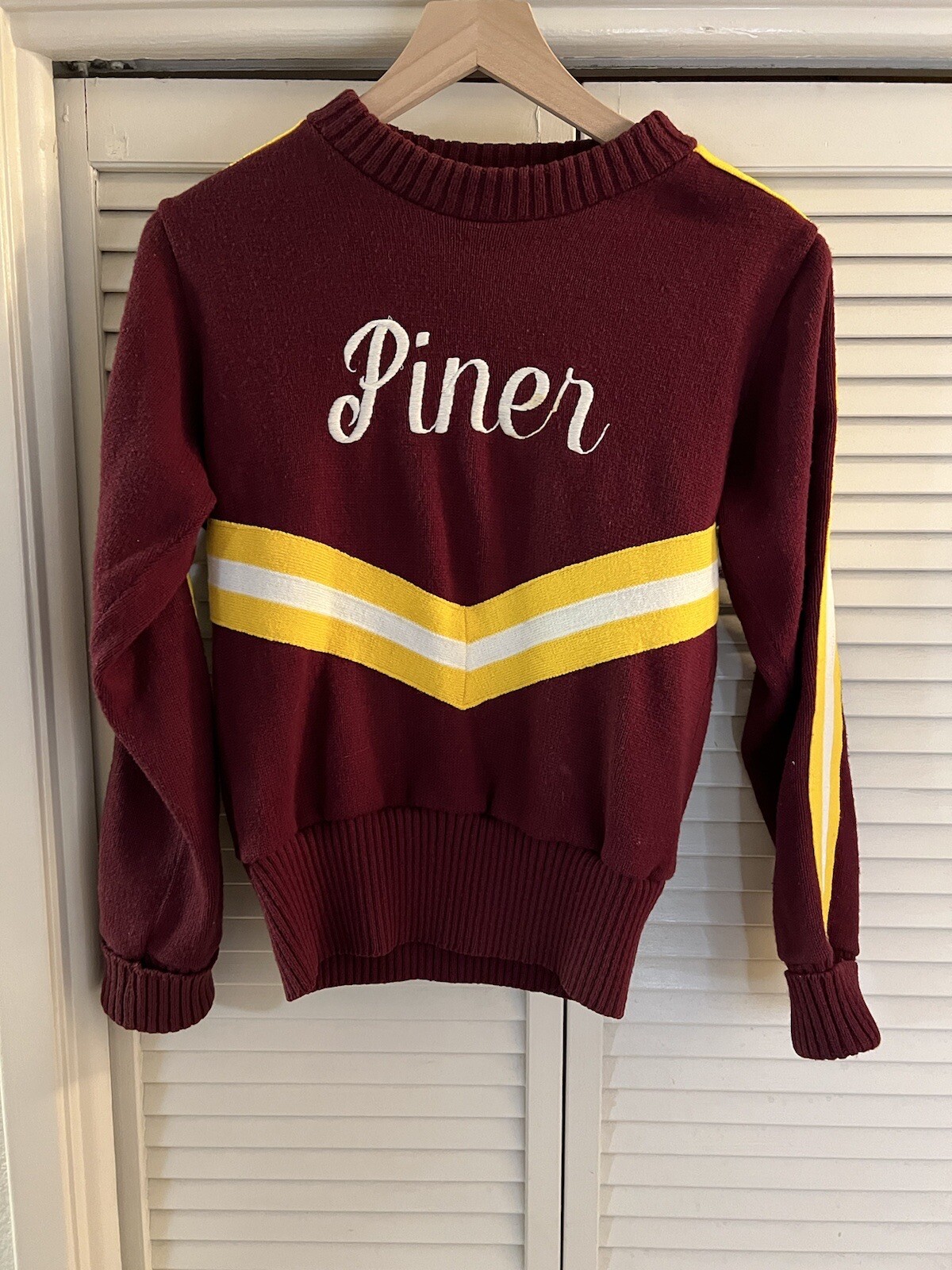 Vintage Piner Varsity Spirit Fashions Cheer Sweater Size 38 Made in USA