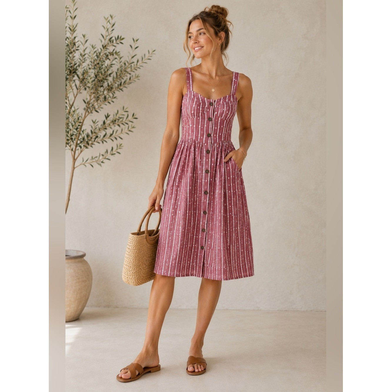 Anthropologie Maeve Hudson Midi Dress | Size 10 | EUC