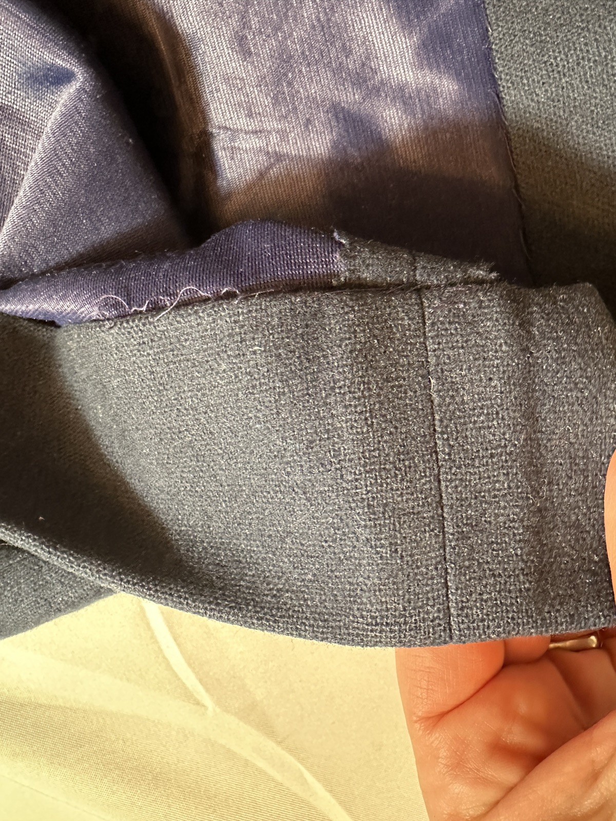 Vtg 70s Brentshire Skirt Dark Blue Straight Back Zipper Montgomery Ward Classic