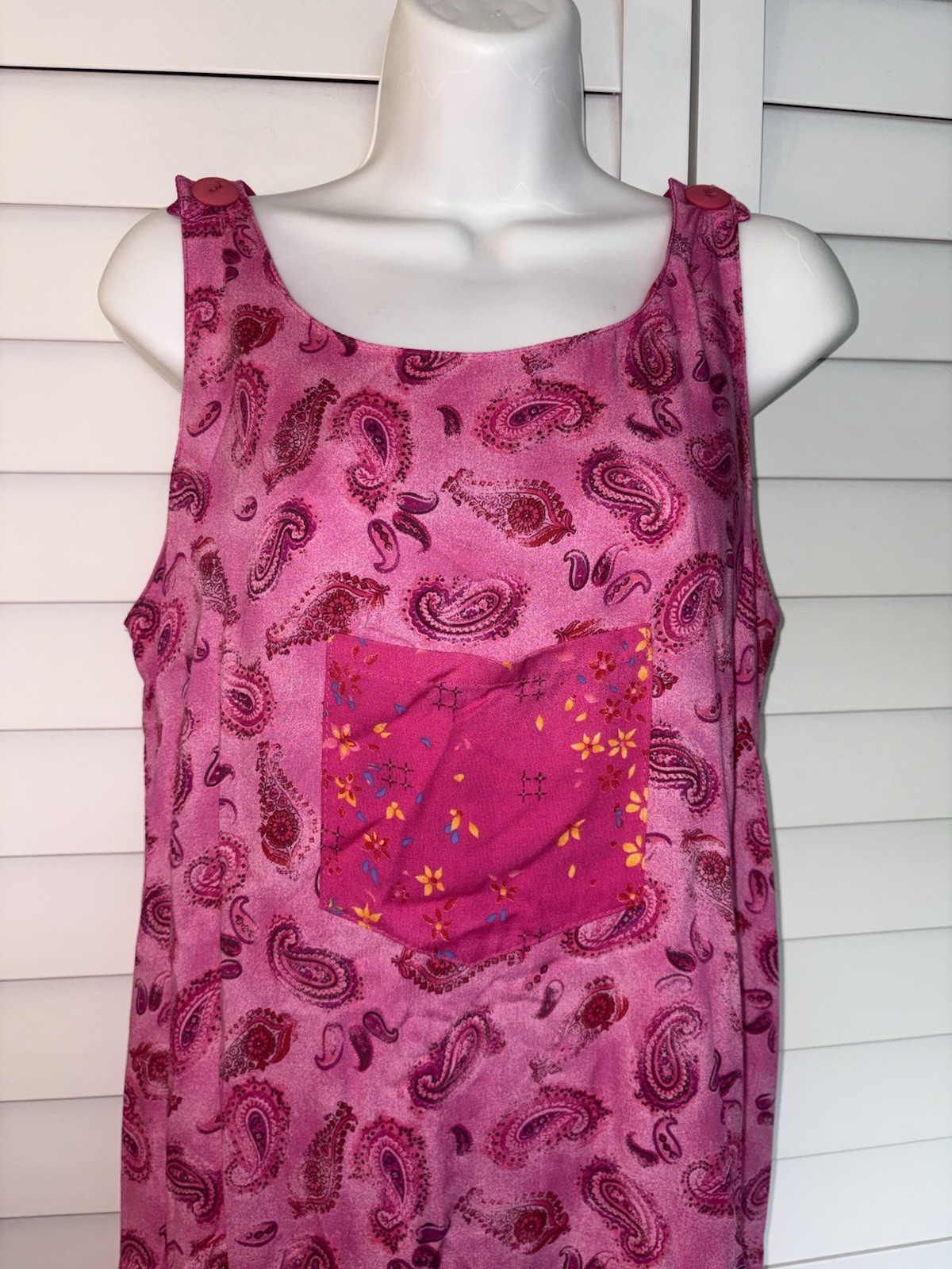 Vintage Dressing Clio Maxi Dress Grandma Pink Paisley Peasant Cottagecore Sz S