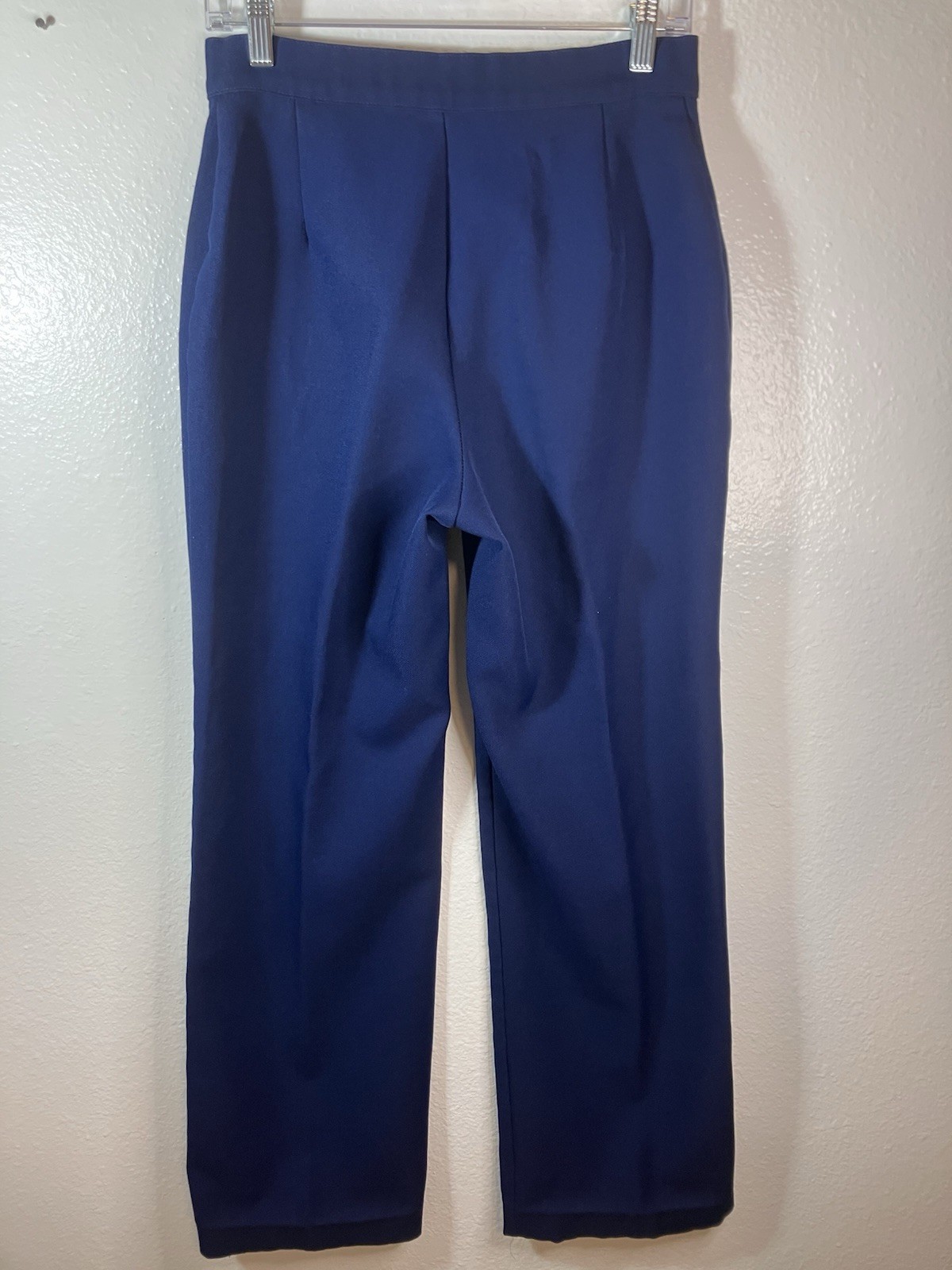 Vintage JCPenney Polyester Navy Pants Womens 28×30 Retro 70s Disco Office Siren