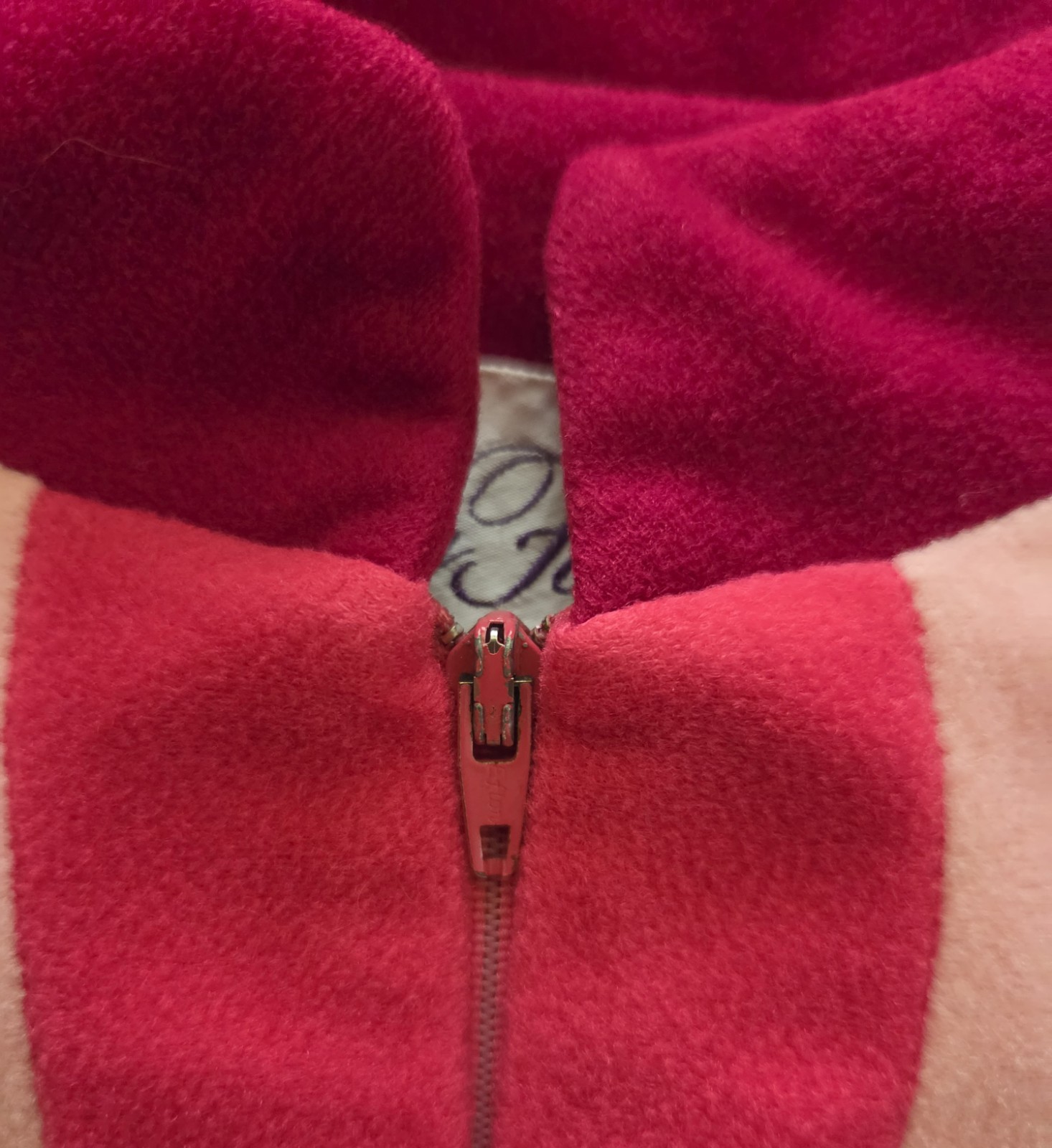 🦋70’s VANITY FAIR Sz 14 Housecoat 💕Pink Velour 1/4 Zip EUC