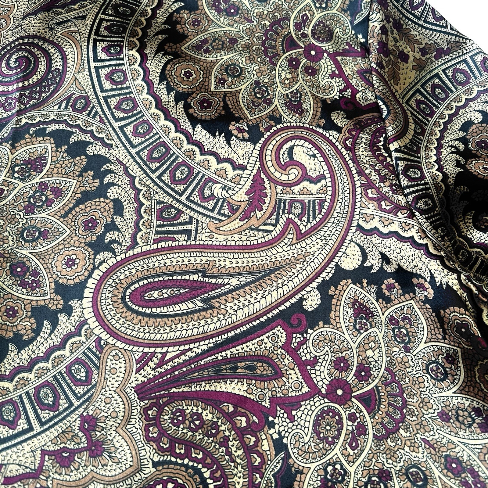 Vintage Haberdashery is Personal Top Size 10 Paisley Blouse Shoulder Pads EUC