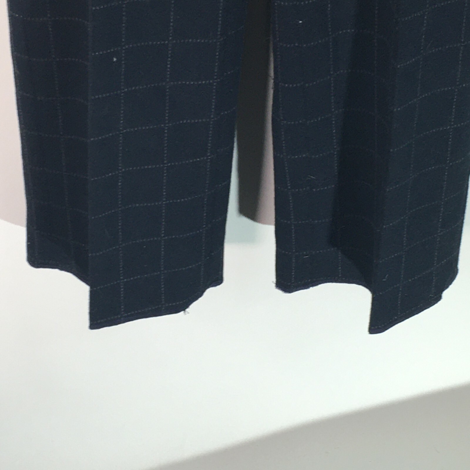Vintage Dutchmaid Womens Straight Leg Regular Checked Black Dress Pants Size 34