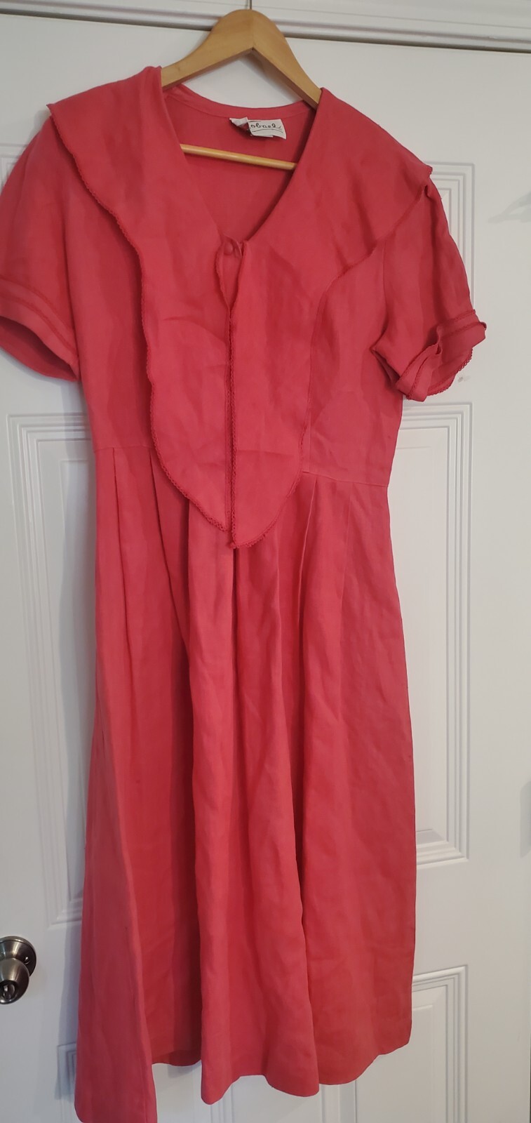 Tobael Vintage Prairie Pink Long Dress 10