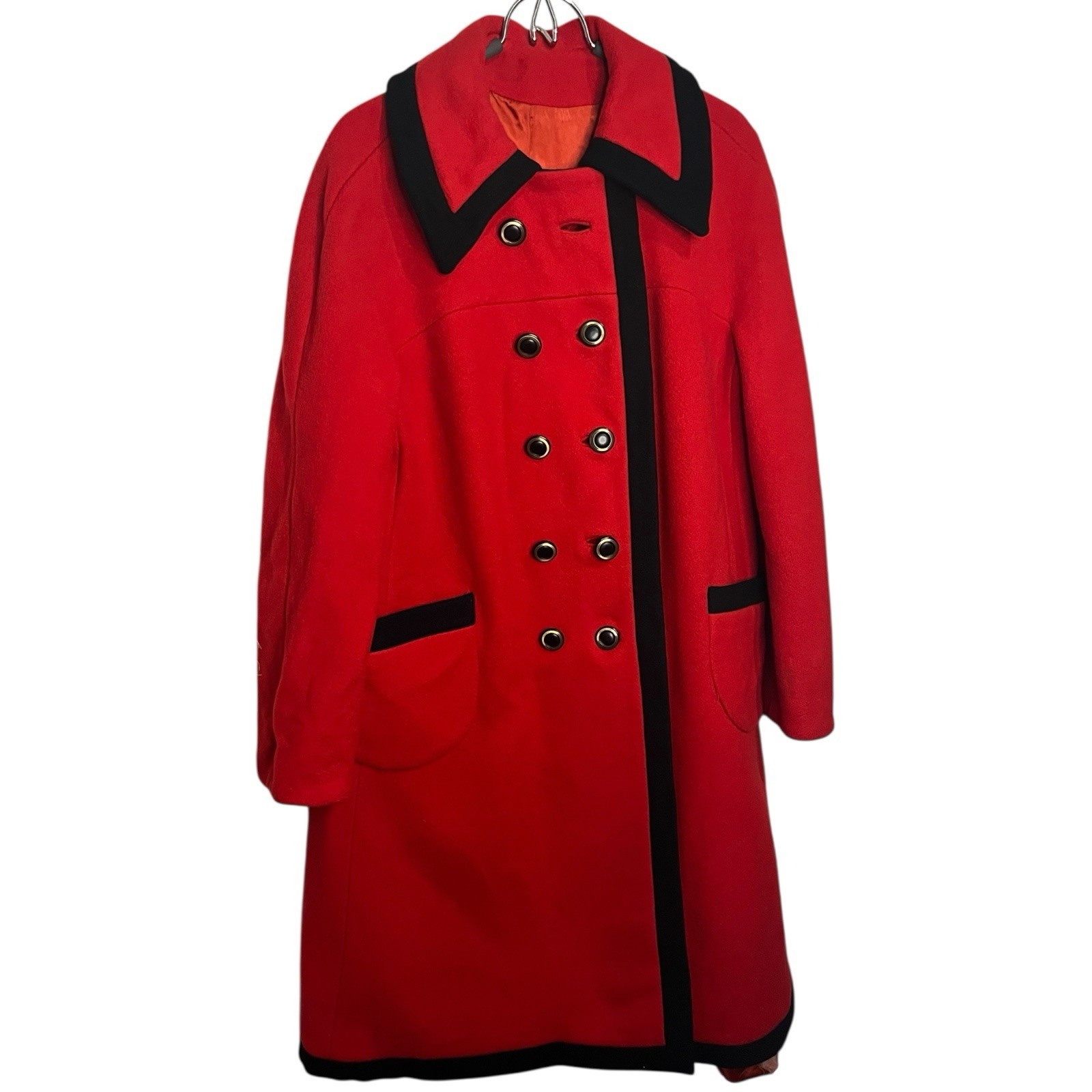 Vtg 60s Bromleigh Red Coat