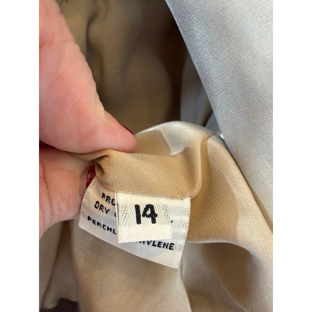 Bill Blass Neiman Marcus Vintage 90s Cream Speckled Cashmere Wool Coat Womens 14