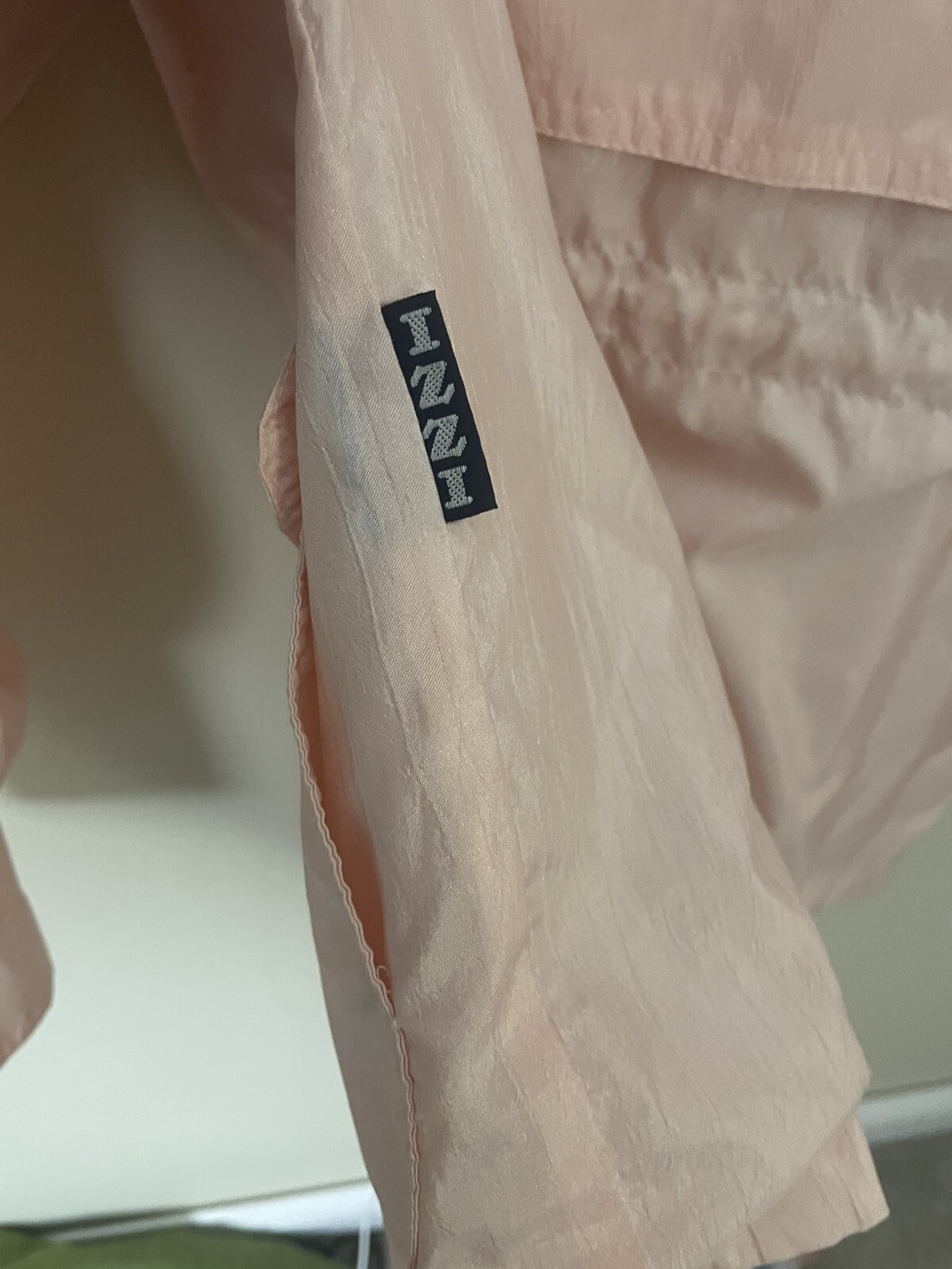 Vintage IZZI Pink Full Zip Windbreaker Rain Jacket Size Large Y2K Gorpcore