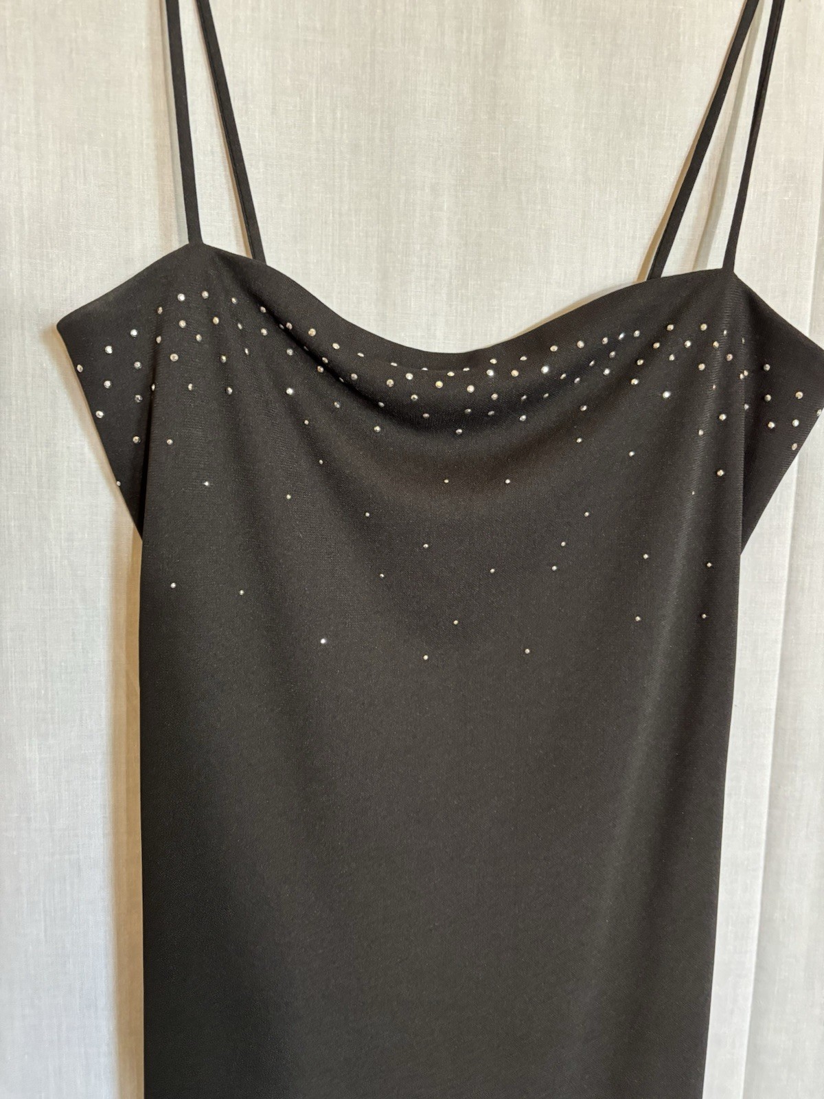 Vintage Finesse 90’s Y2k Black Dress Whimsical Sparkle Feminine Goth Medium NWT