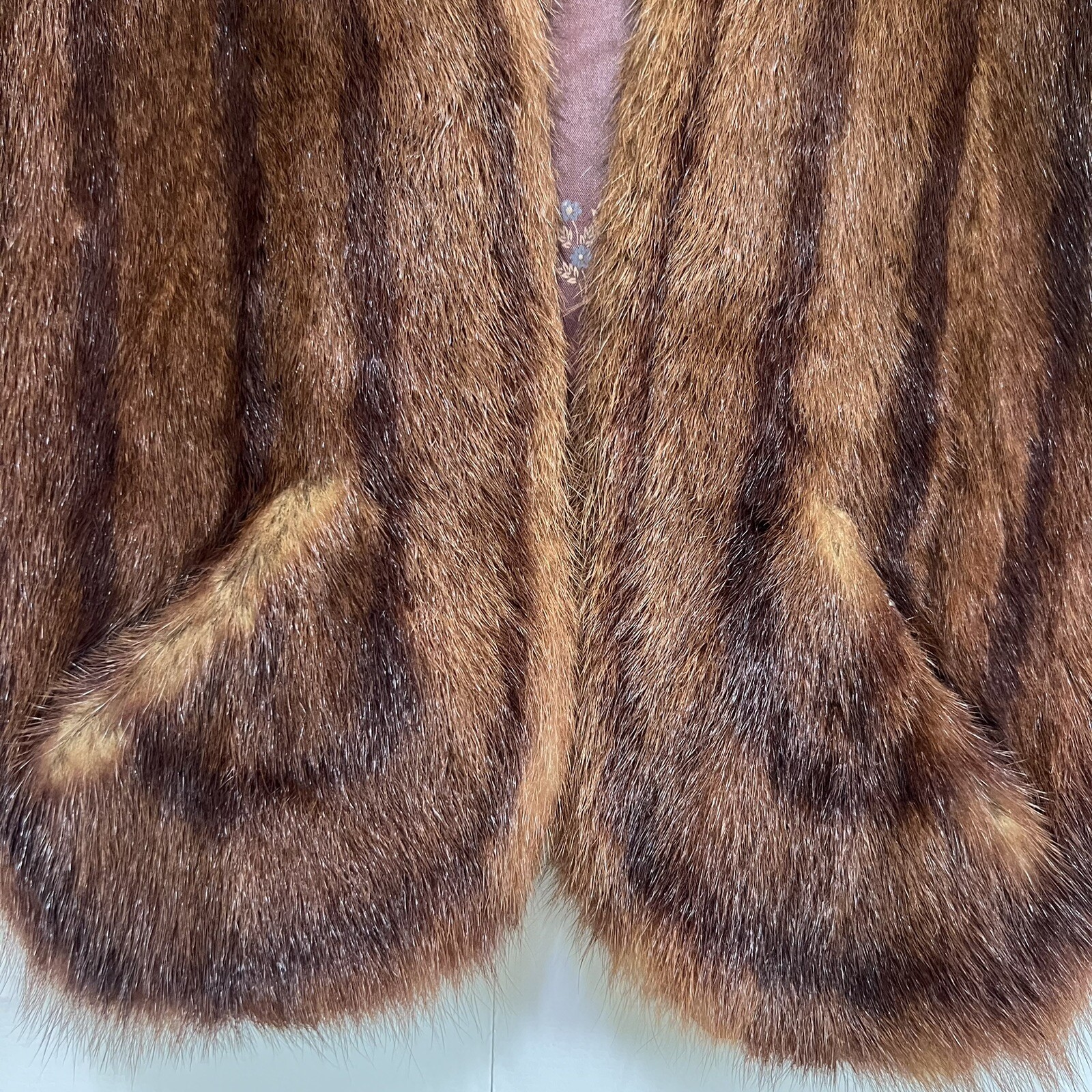 Vintage Lane Bryant Mink Stole Shoulder Wrap Coverlet One Size