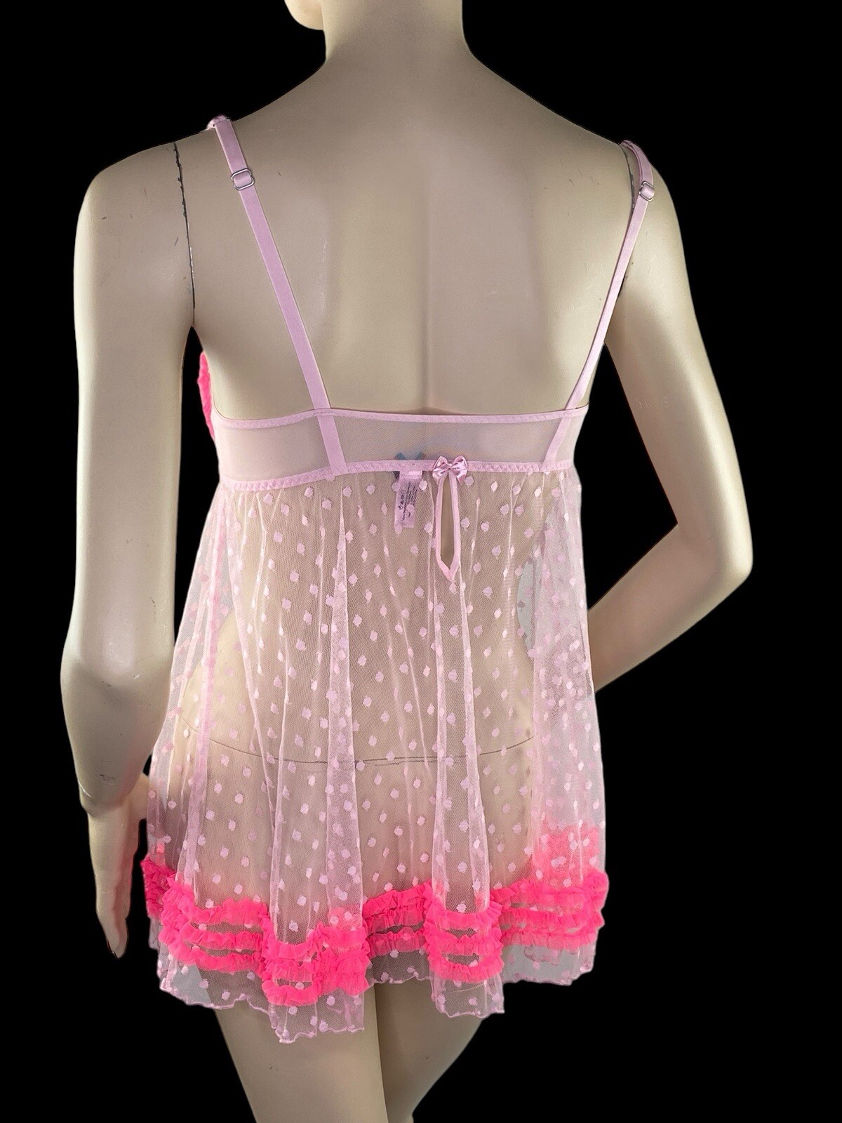 Victoria’s Secret Sexy Little Things Pink Y2K Babydoll Push Up Bra Nighty 36B
