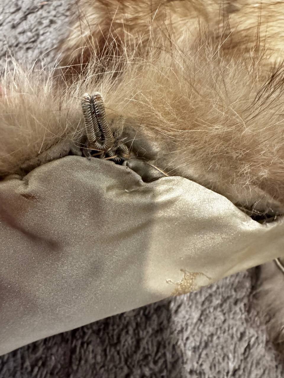Vintage Real Raccoon Fur Collar – Natural Brown Fur Stole
