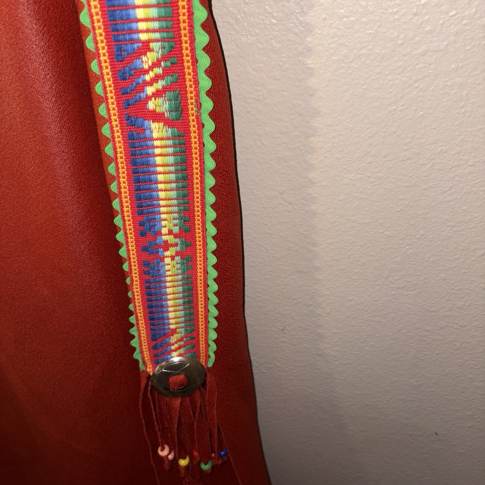 Vintage Handmade Festival Regalia Women’s L Wearable Art Boho Fringe Bead