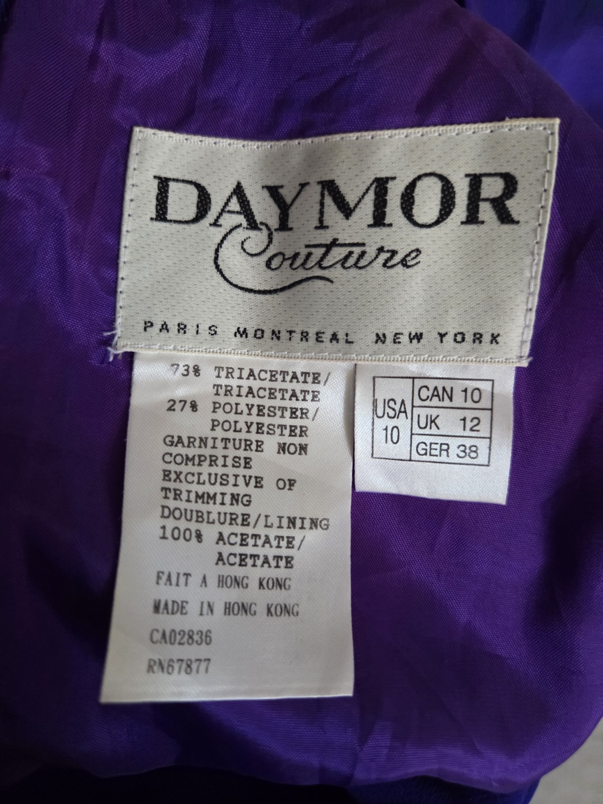 Vintage Blue Daymor Couture Beaded Gown Size 10
