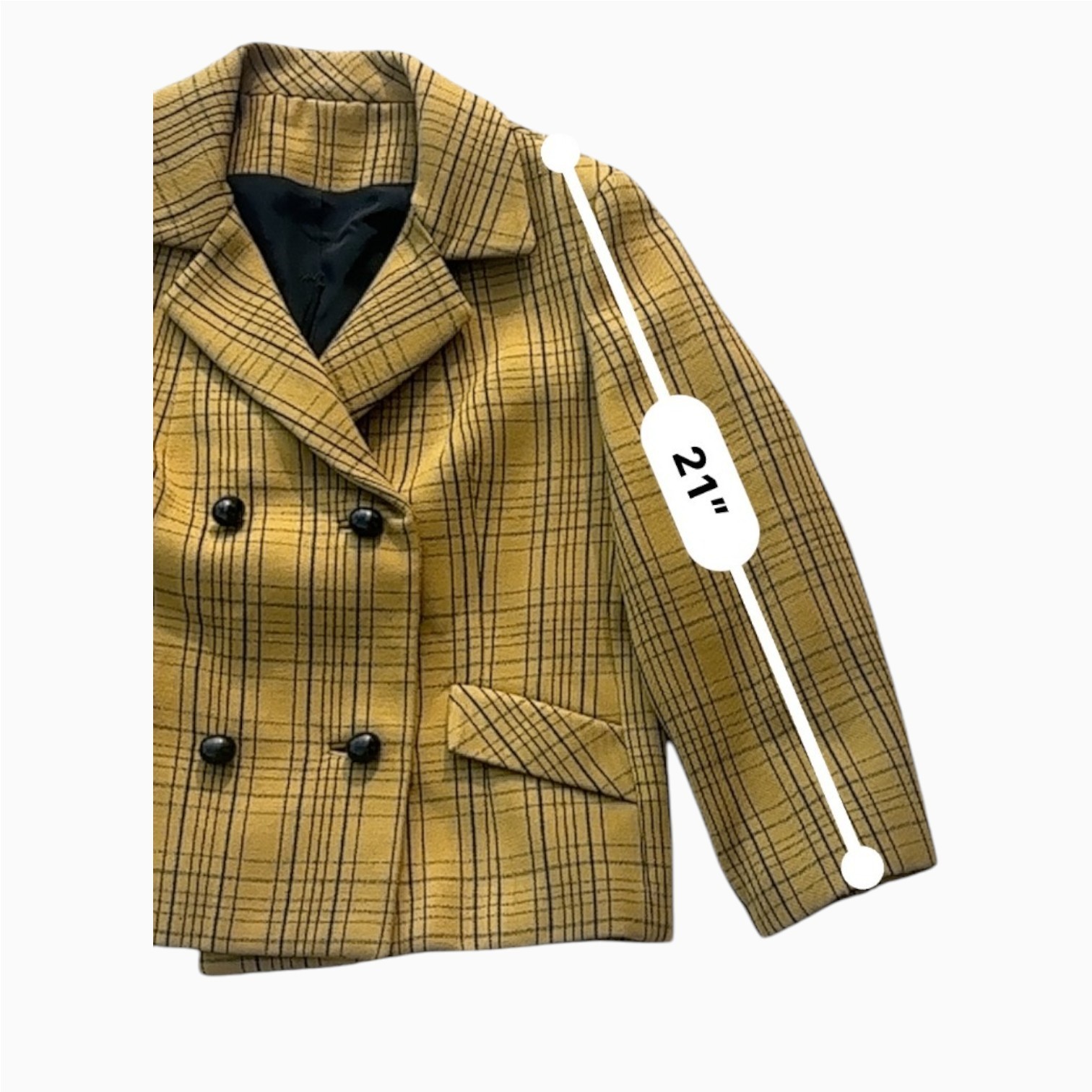 Vintage Adolphe Zelinka NY Virgin Wool Plaid Double Breasted Blazer ILGWU 60s
