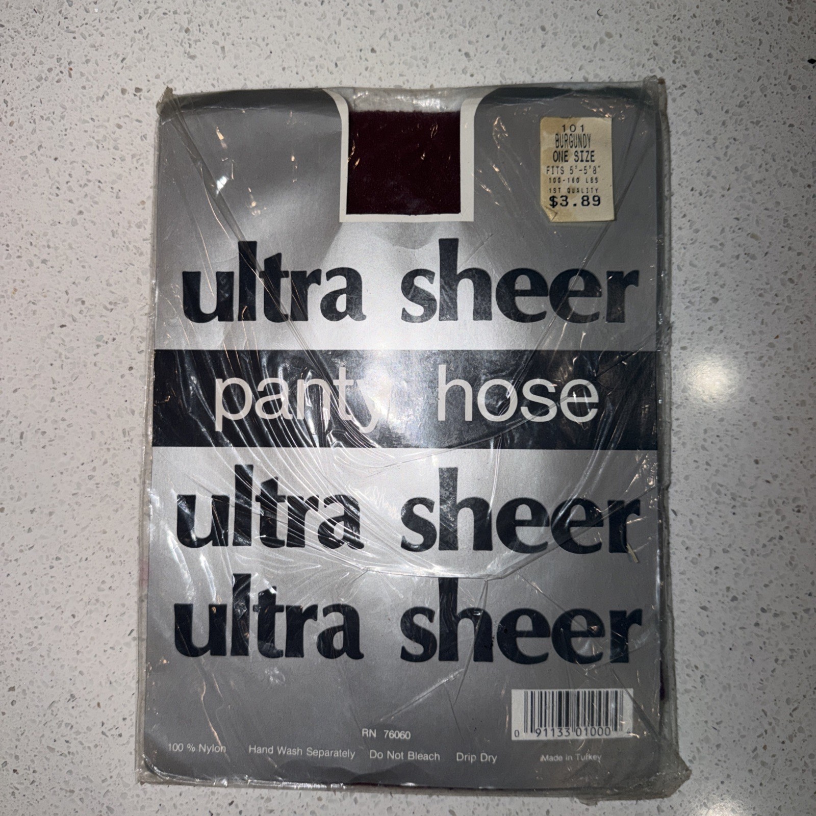Vintage Pantyhose Ultra Sheer Tights 1st Quality Light Burgandy Merlot One Size